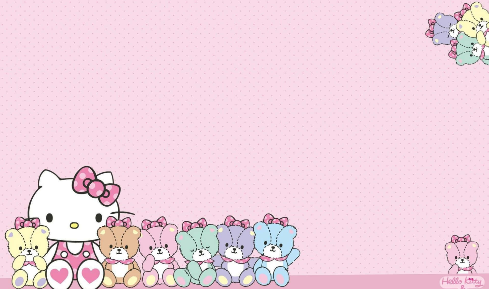 Γοητευτικό φόντο φορητού υπολογιστή Hello Kitty Ταπετσαρία