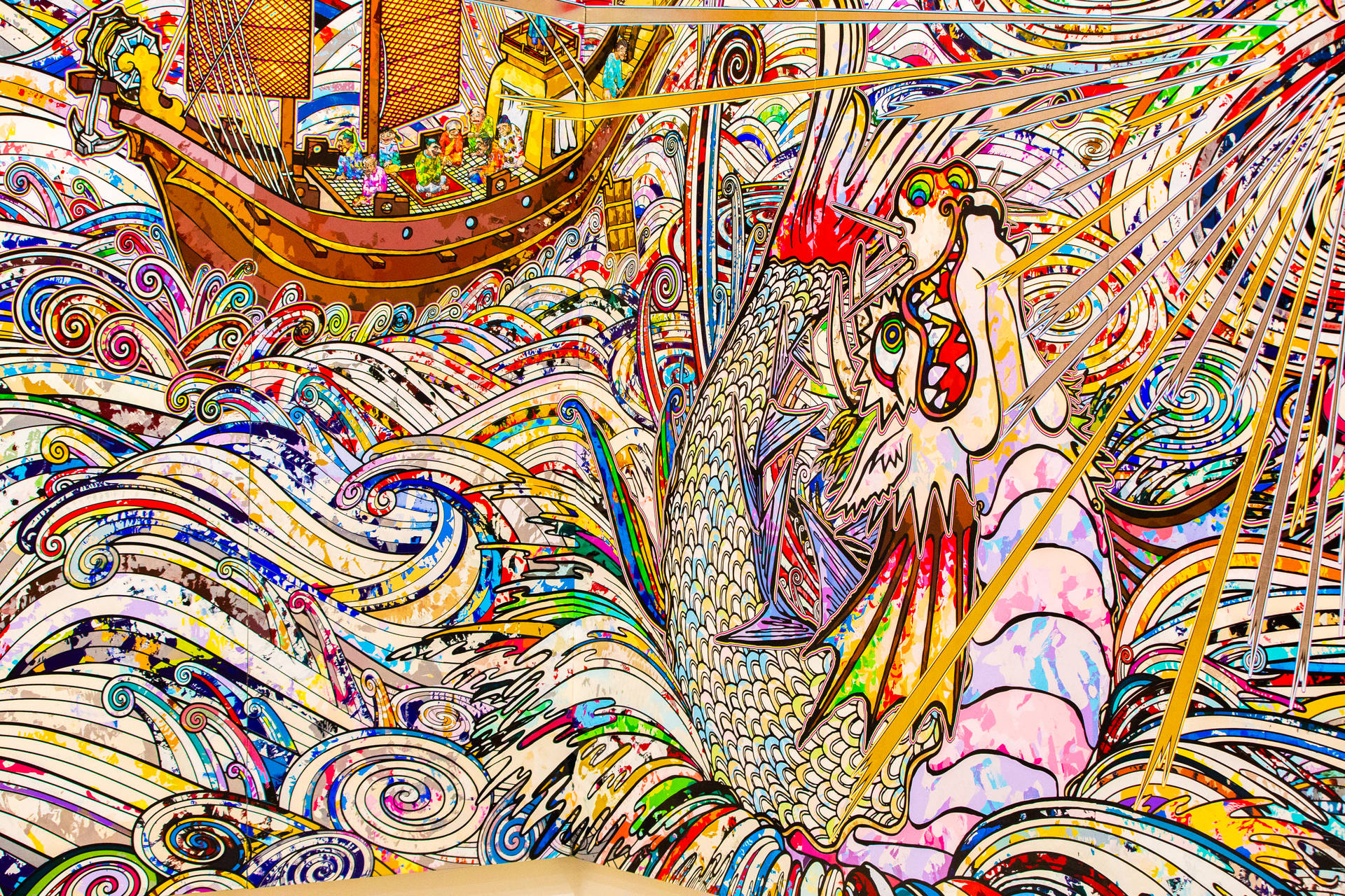 Γοργόνα 4K του Takashi Murakami — Γοργόνα Ταπετσαρία