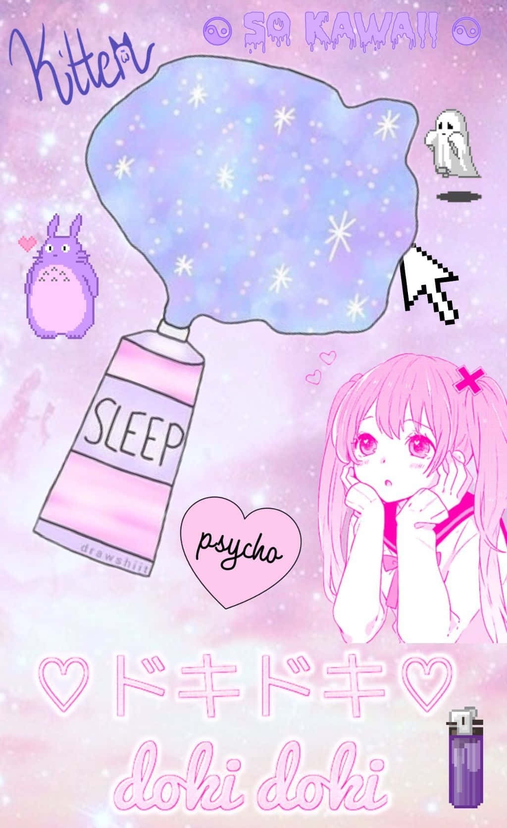 Γοτθικό Παστέλ Kawaii Ταπετσαρία