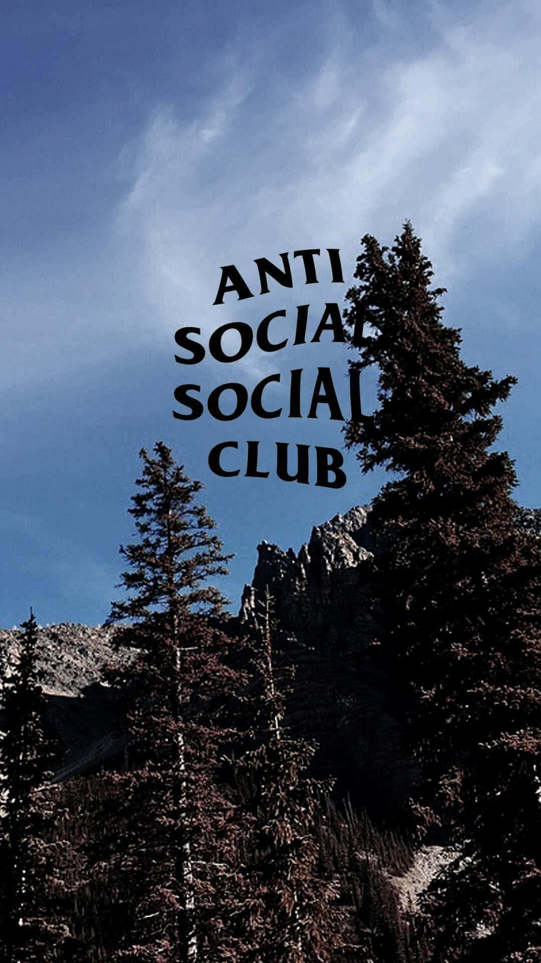 Δάσος και Λογότυπο Anti Social Club iPhone Ταπετσαρία