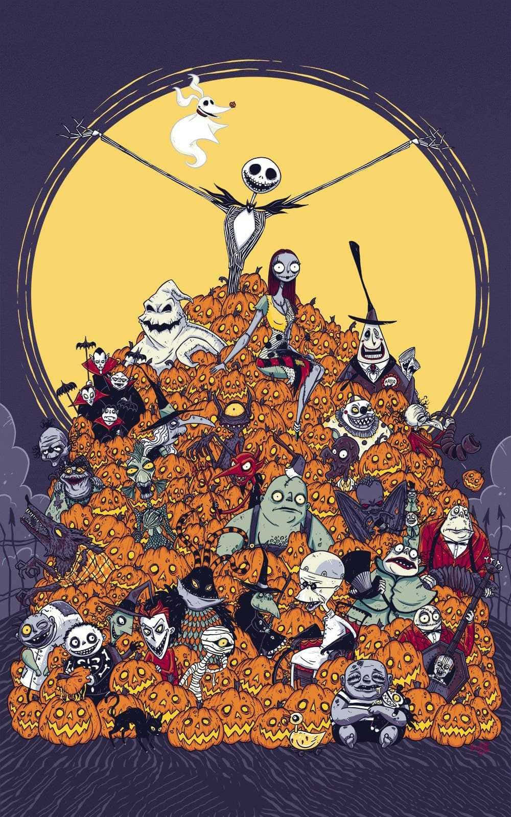 Δείτε αυτό το γιορτινό Nightmare Before Christmas Τηλέφωνο! Ταπετσαρία