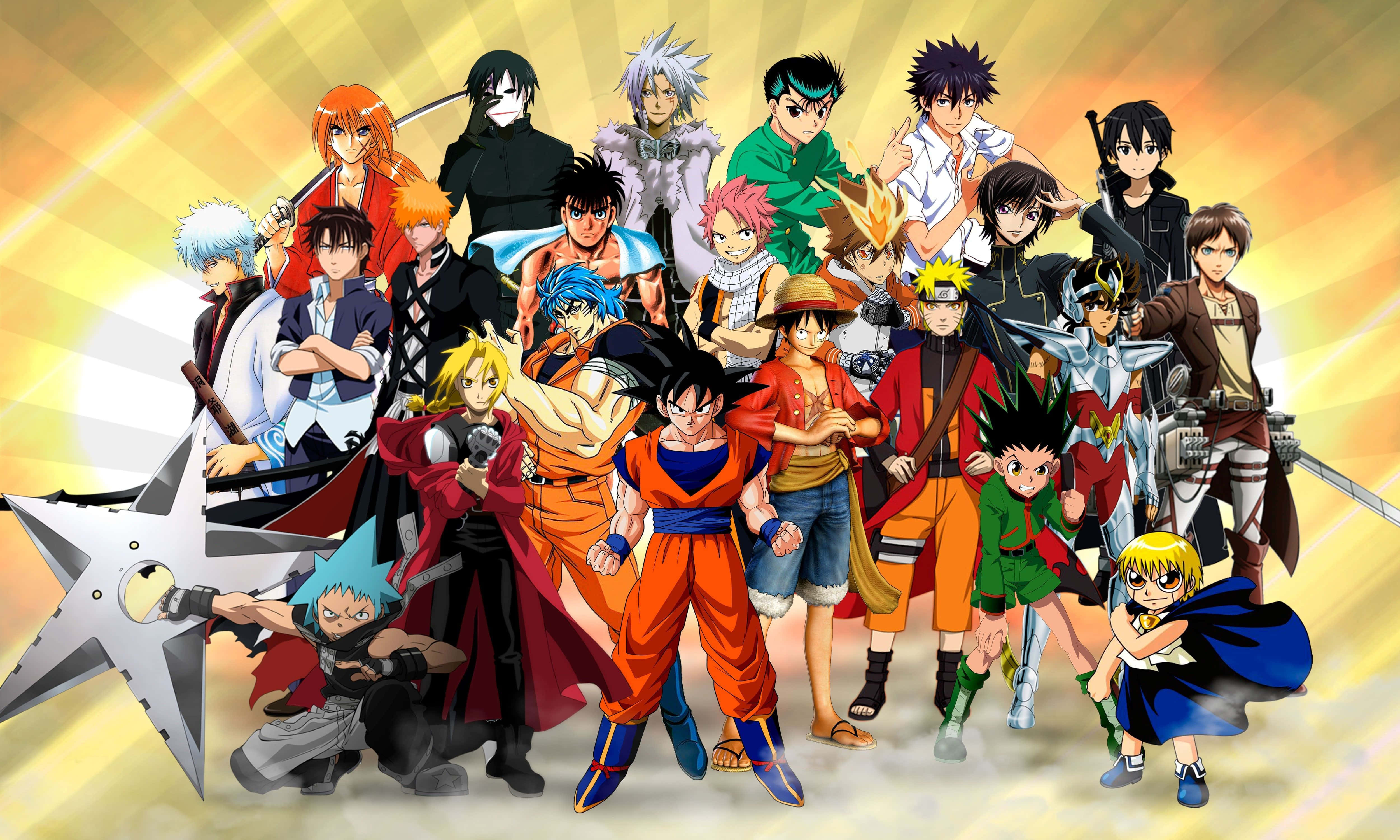 Δημοφιλείς αρσενικοί χαρακτήρες anime της δεκαετίας του '90 σε HD Ταπετσαρία
