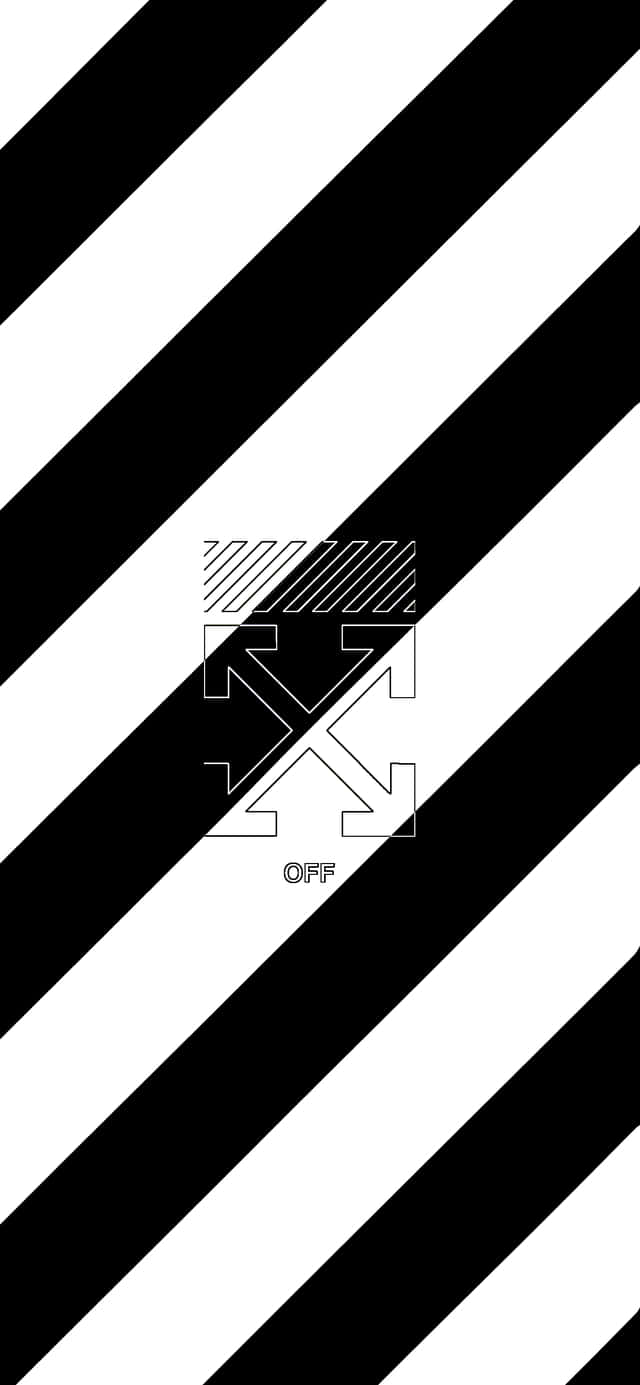 Διαγώνιο Μοτίβο Ρίγα Off White iPhone Ταπετσαρία