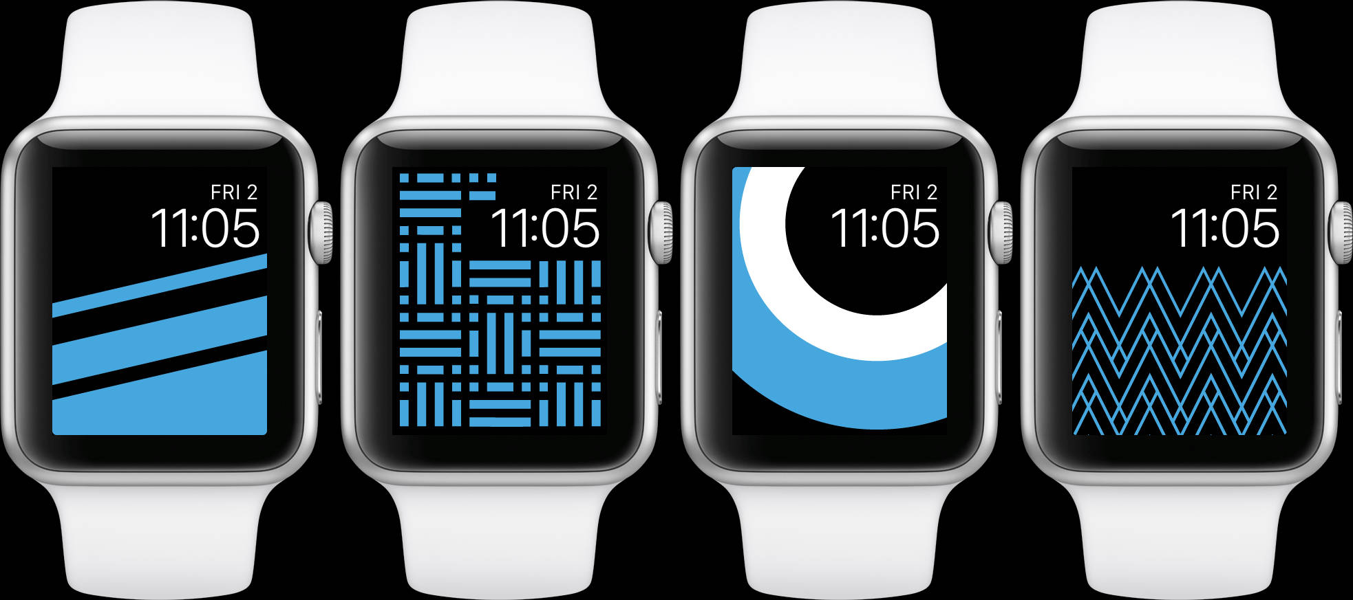 Διεπαφές Apple Watch με μπλε θέμα Ταπετσαρία