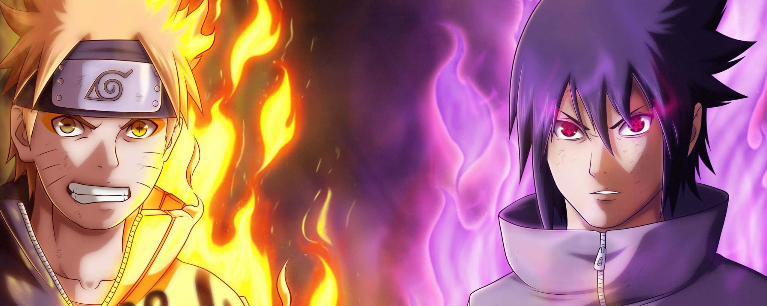 Διπλή Οθόνη Anime Naruto VS. Sasuke Ταπετσαρία