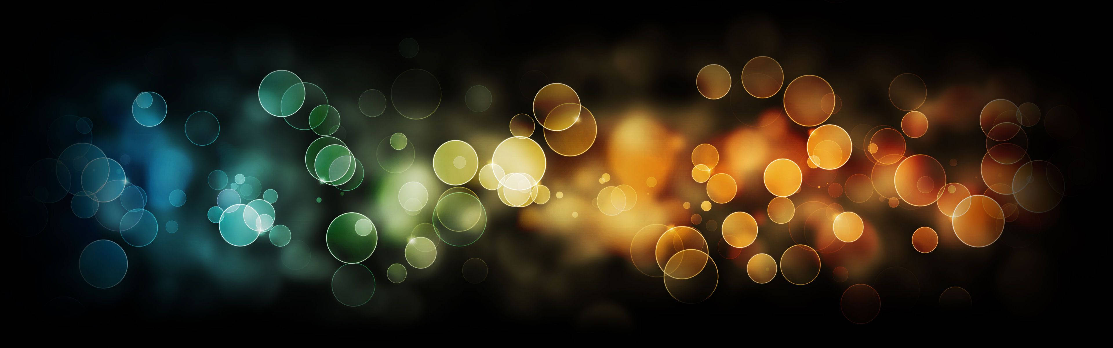 Διπλή Οθόνη Bokeh Φυσαλίδες Ταπετσαρία