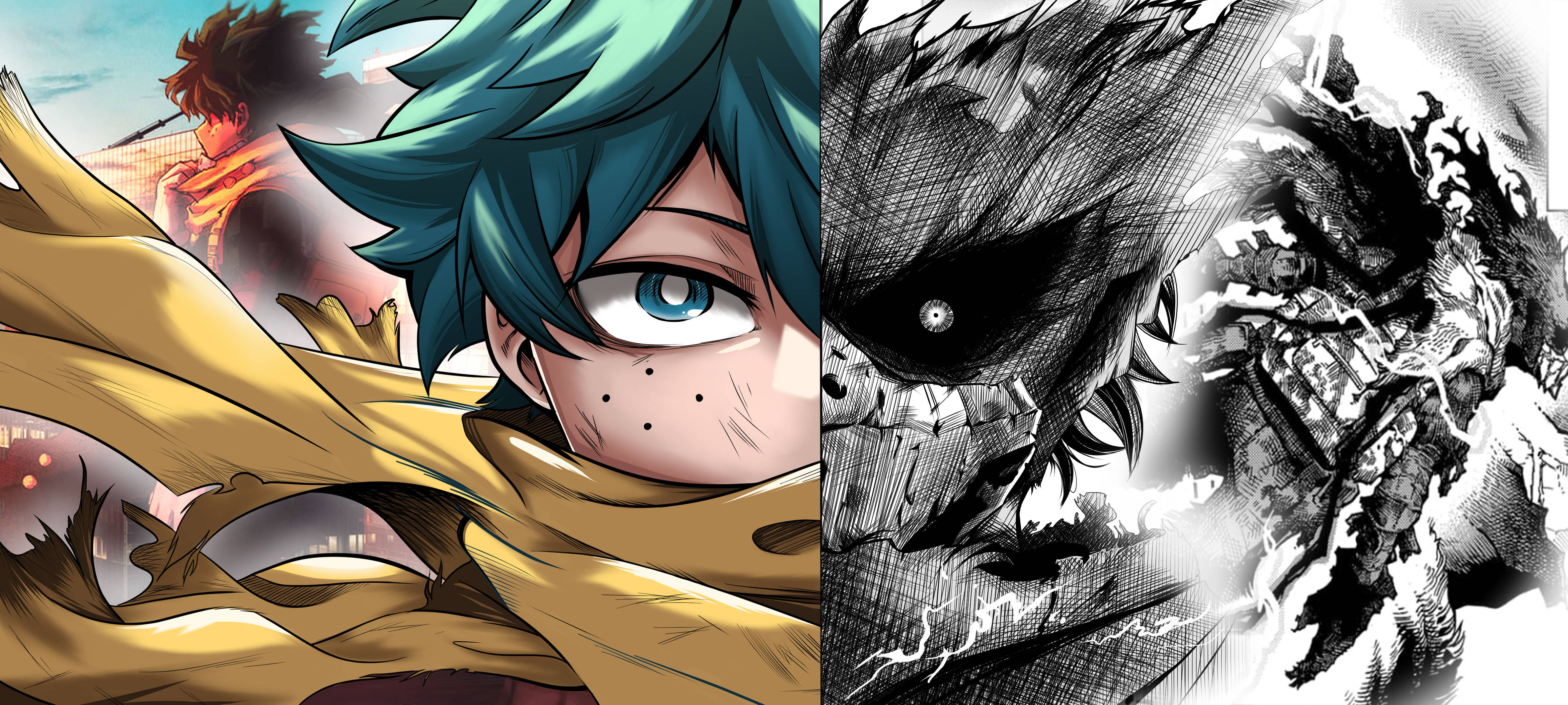 Διχασμένος Izuku Midoriya 4K Ταπετσαρία