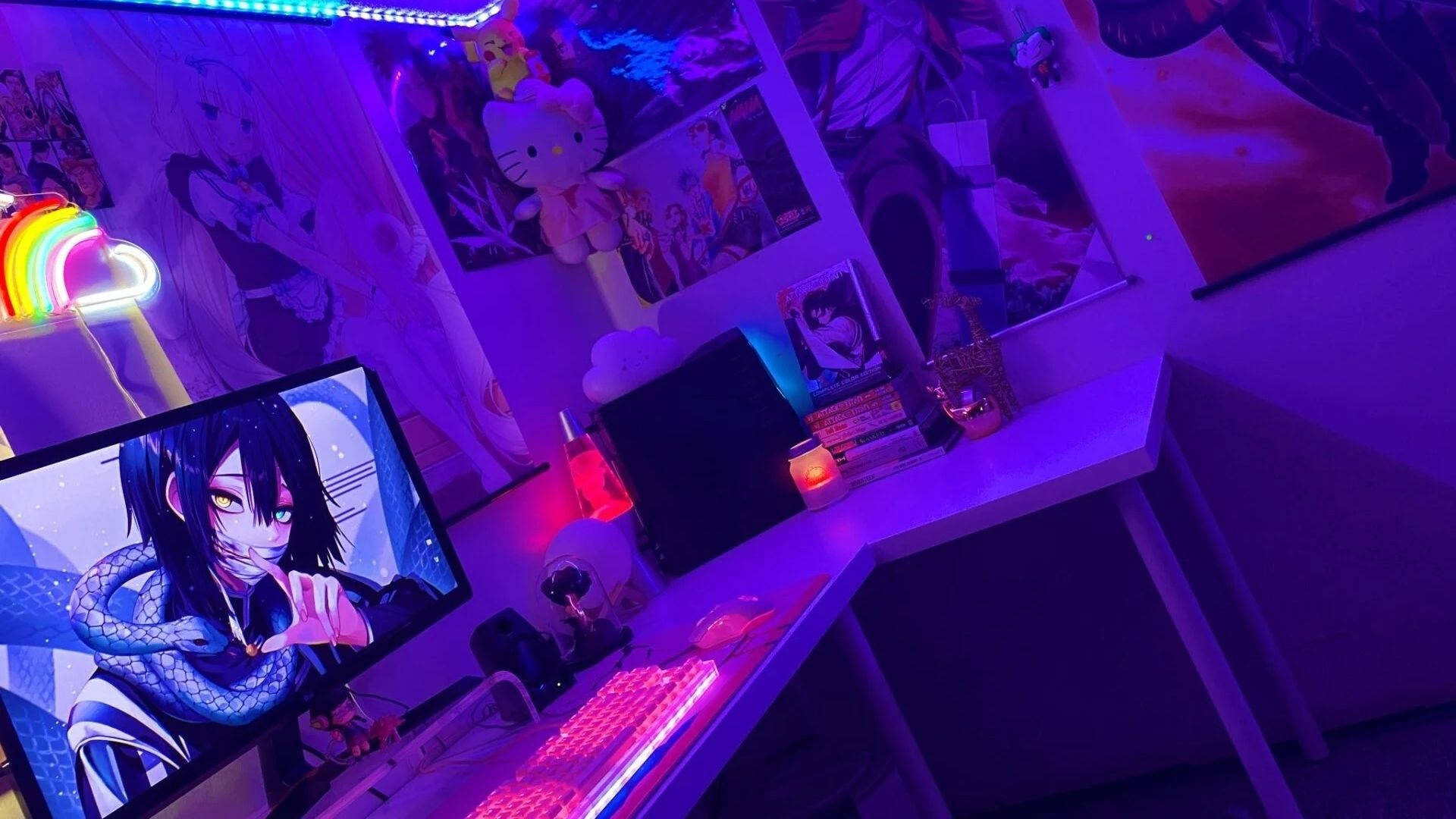 Δωμάτιο Anime με LED Ταπετσαρία