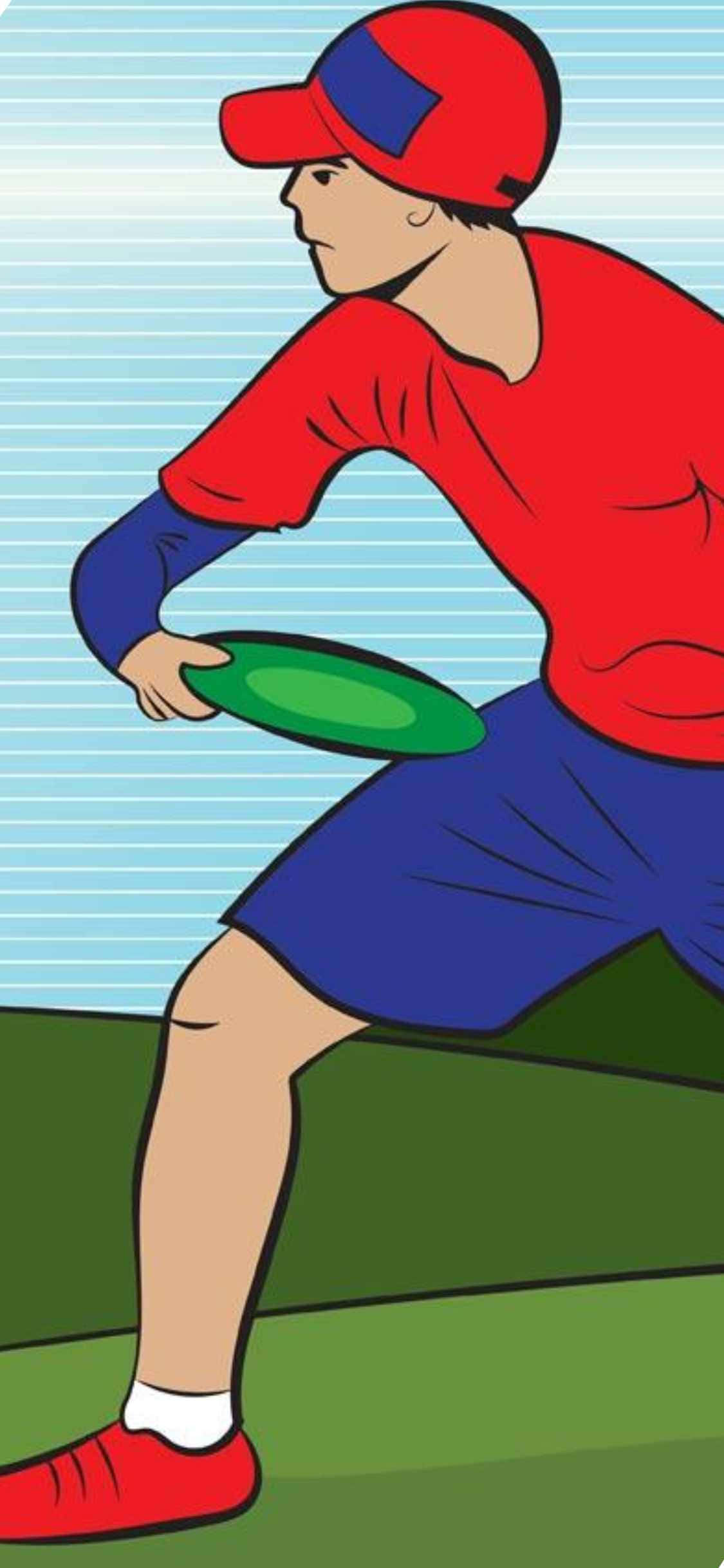 Εικονογράφηση Φόντου Ultimate Frisbee για iPhone X Ταπετσαρία