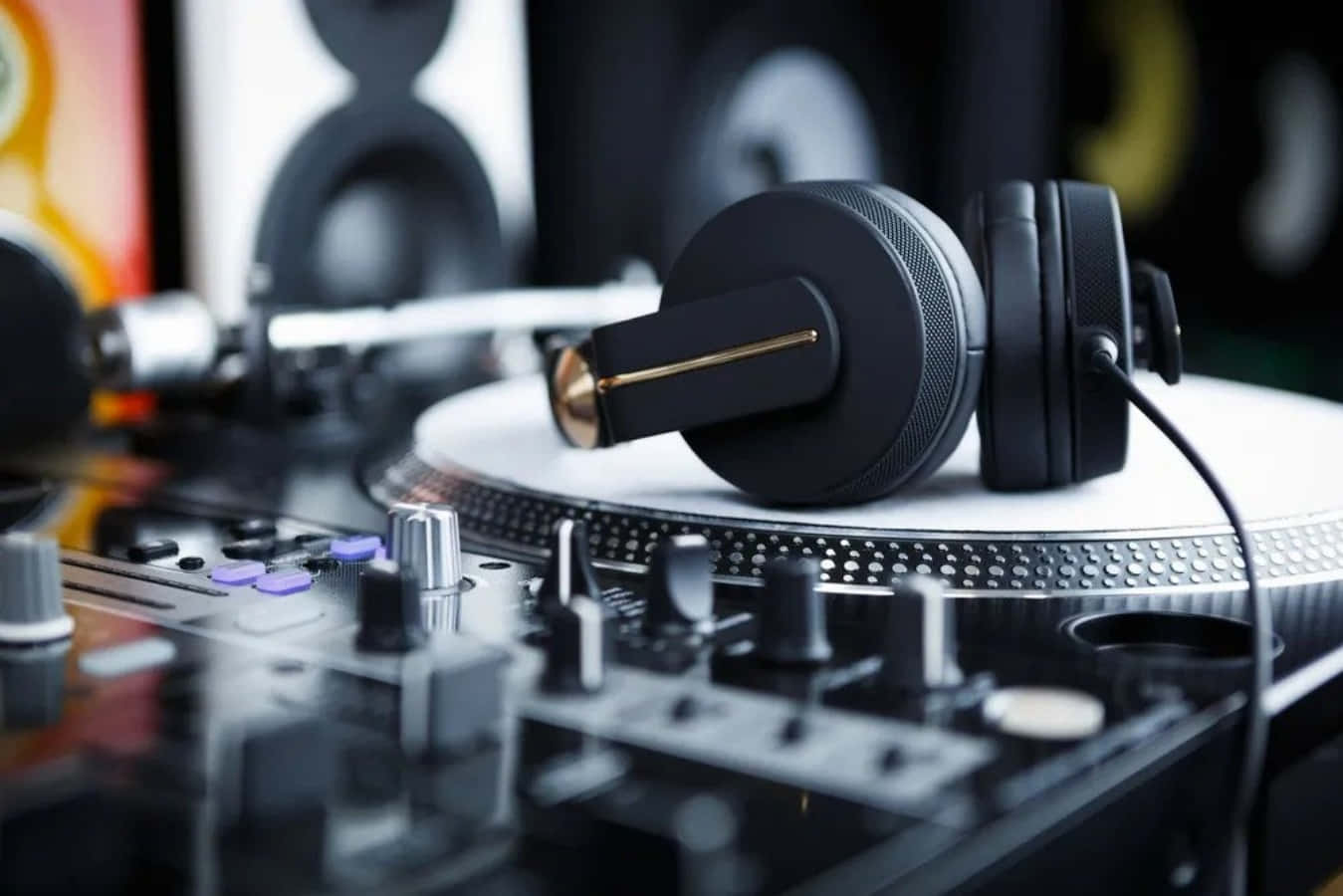 Εικόνα DJ Set με Πικάπ και Ακουστικά Μουσικής Ταπετσαρία