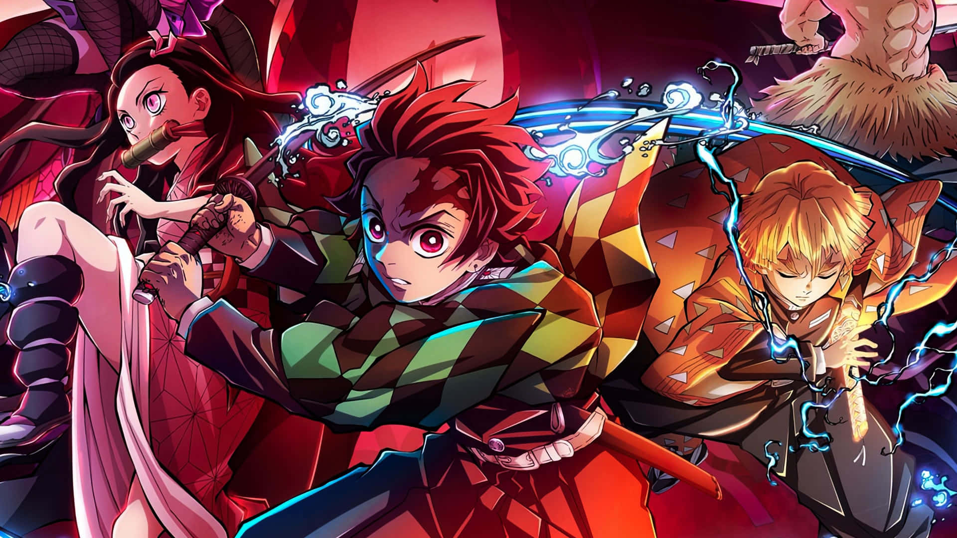 Εικόνα Tanjiro Zenitsu Nezuko Kimetsu No Yaiba Ταπετσαρία