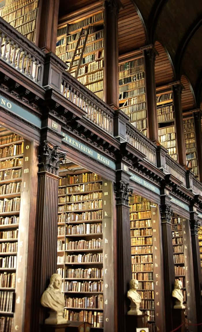 Εικόνα Βιβλιοθήκης Trinity College Ταπετσαρία