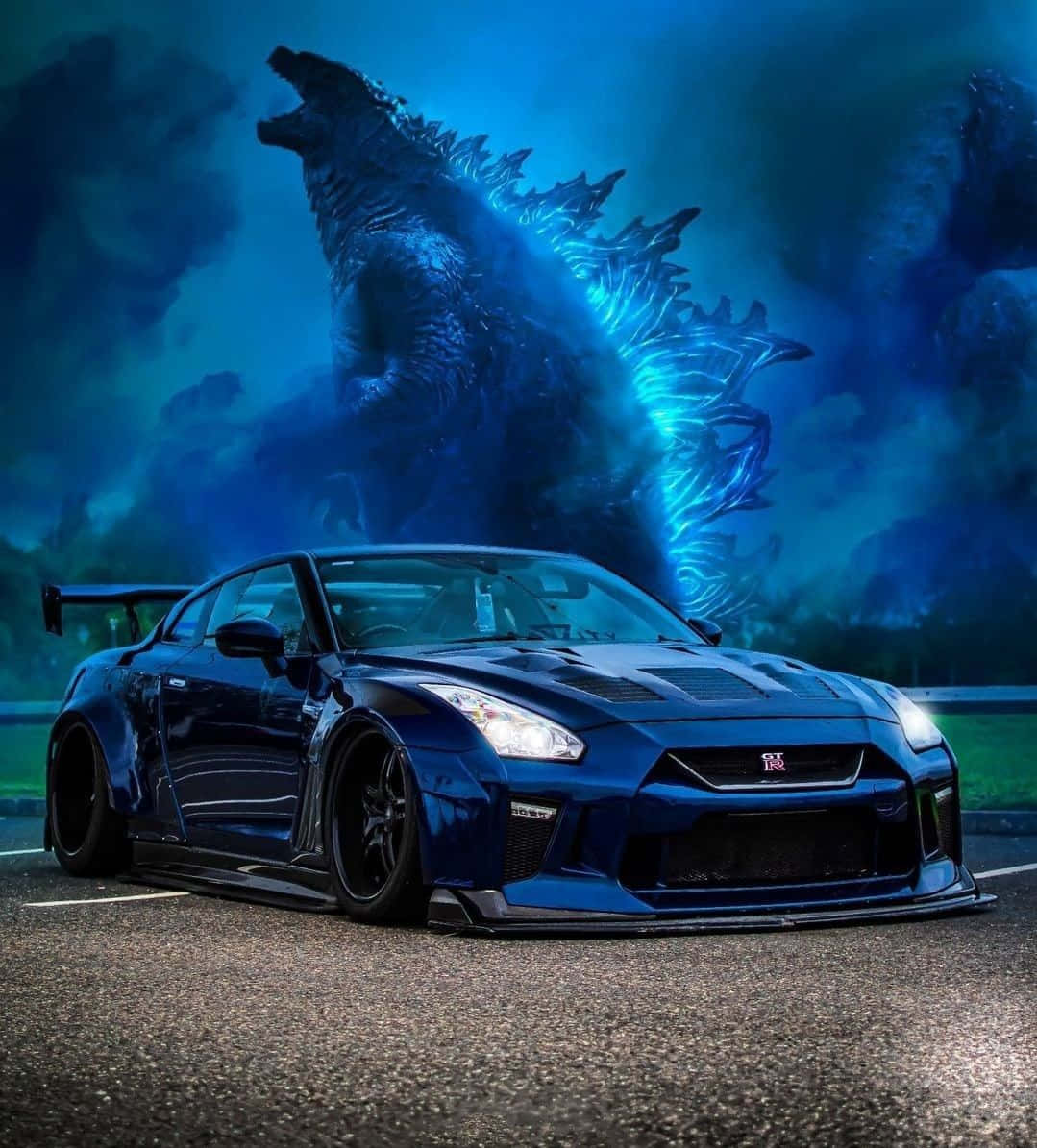 Εικόνα Μπλε Godzilla Nissan R35 Gtr Ταπετσαρία
