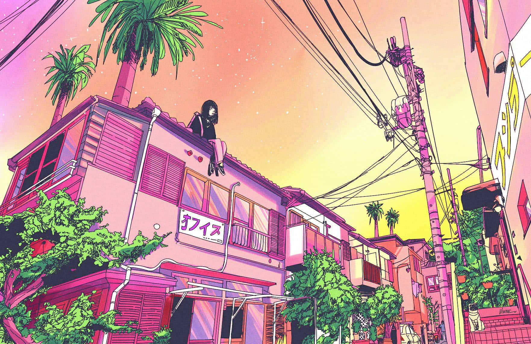 Ελάτε να εξερευνήσετε τον κόσμο του Purple Anime! Ταπετσαρία