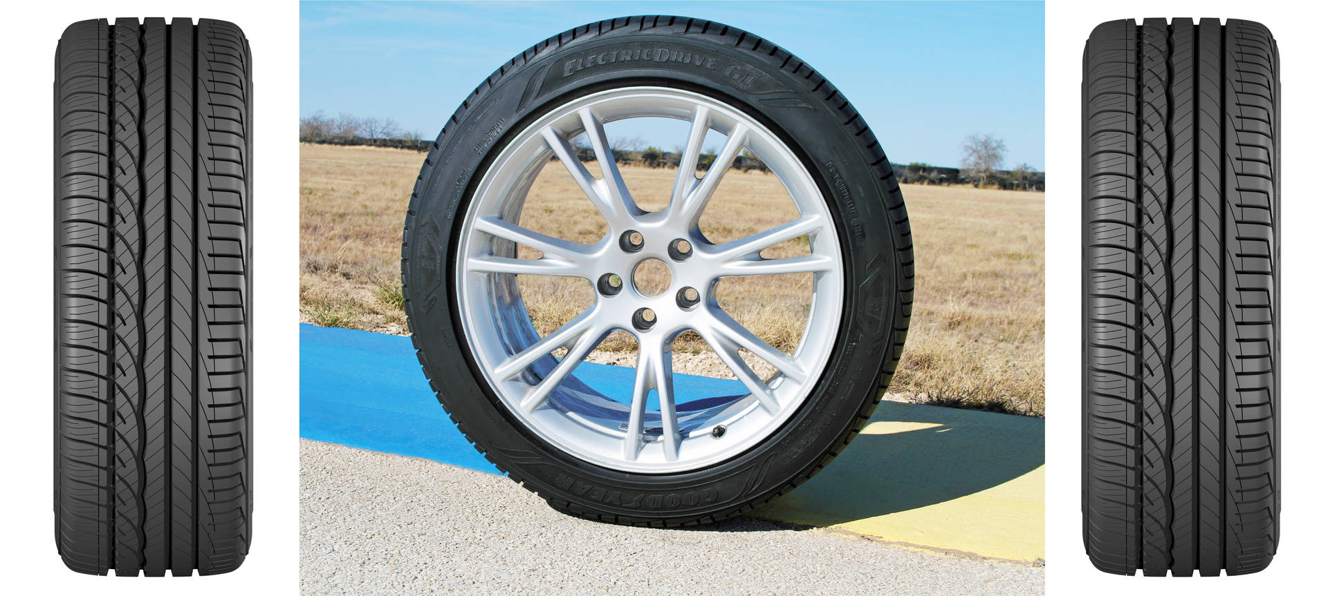 Ελαστικά Goodyear τοποθετημένα σε Tesla Model Y — Αυτοκίνητα Ταπετσαρία