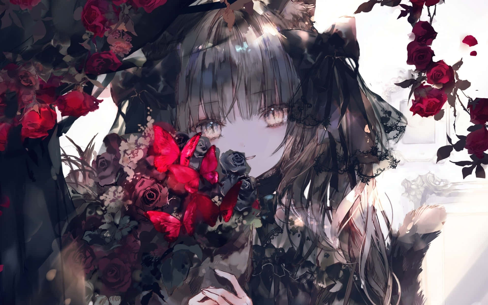 Γκόθικ Anime — Χαριτωμένο anime GIF Ταπετσαρία