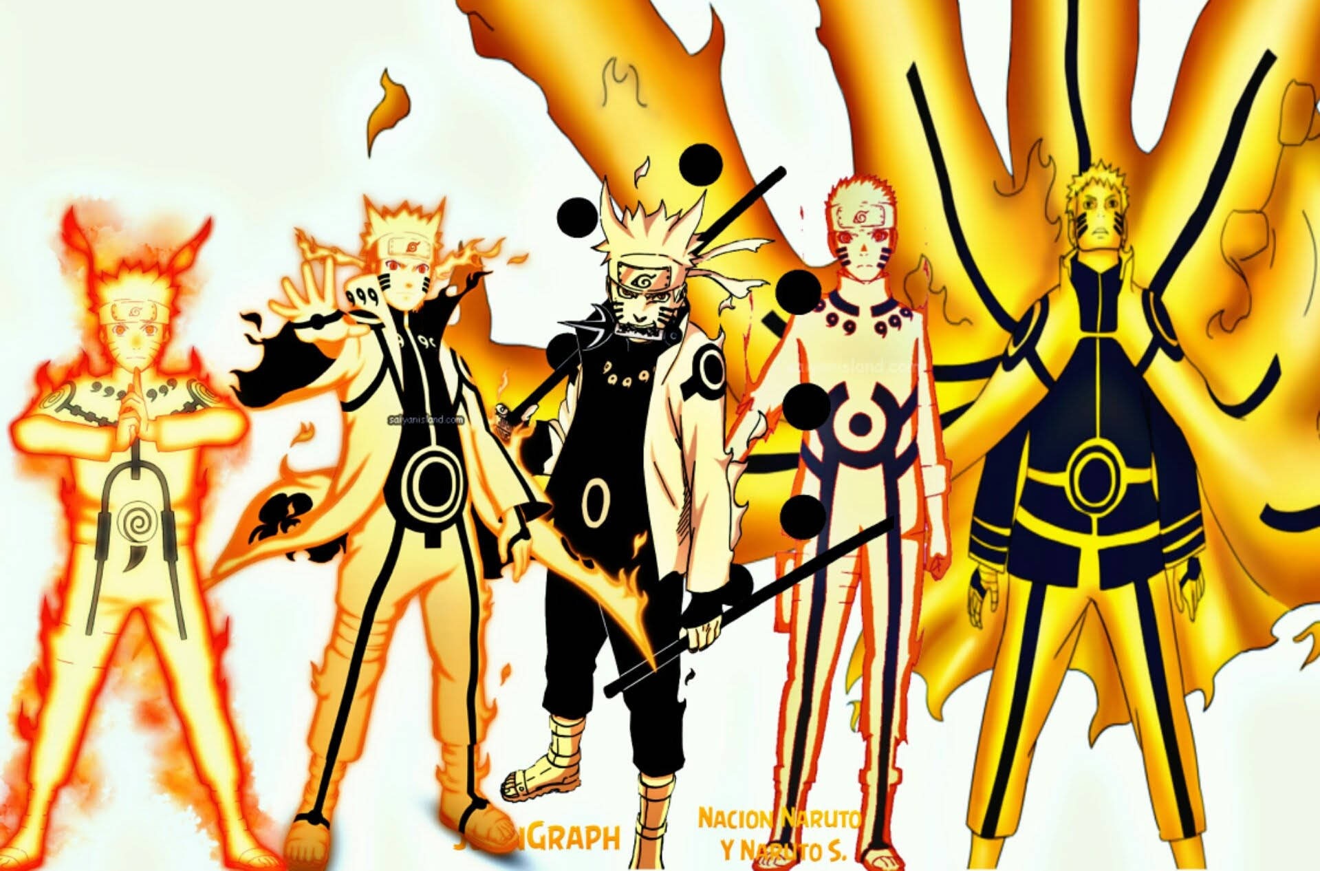 Εντυπωσιακές Μορφές Chakra Kurama του Naruto — Cool naruto GIF Ταπετσαρία