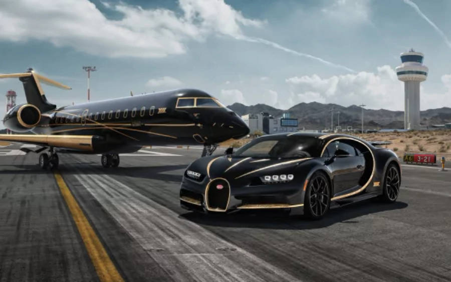 Εντυπωσιακή Μαύρη Bugatti Chiron σε ανάλυση 4K Ταπετσαρία