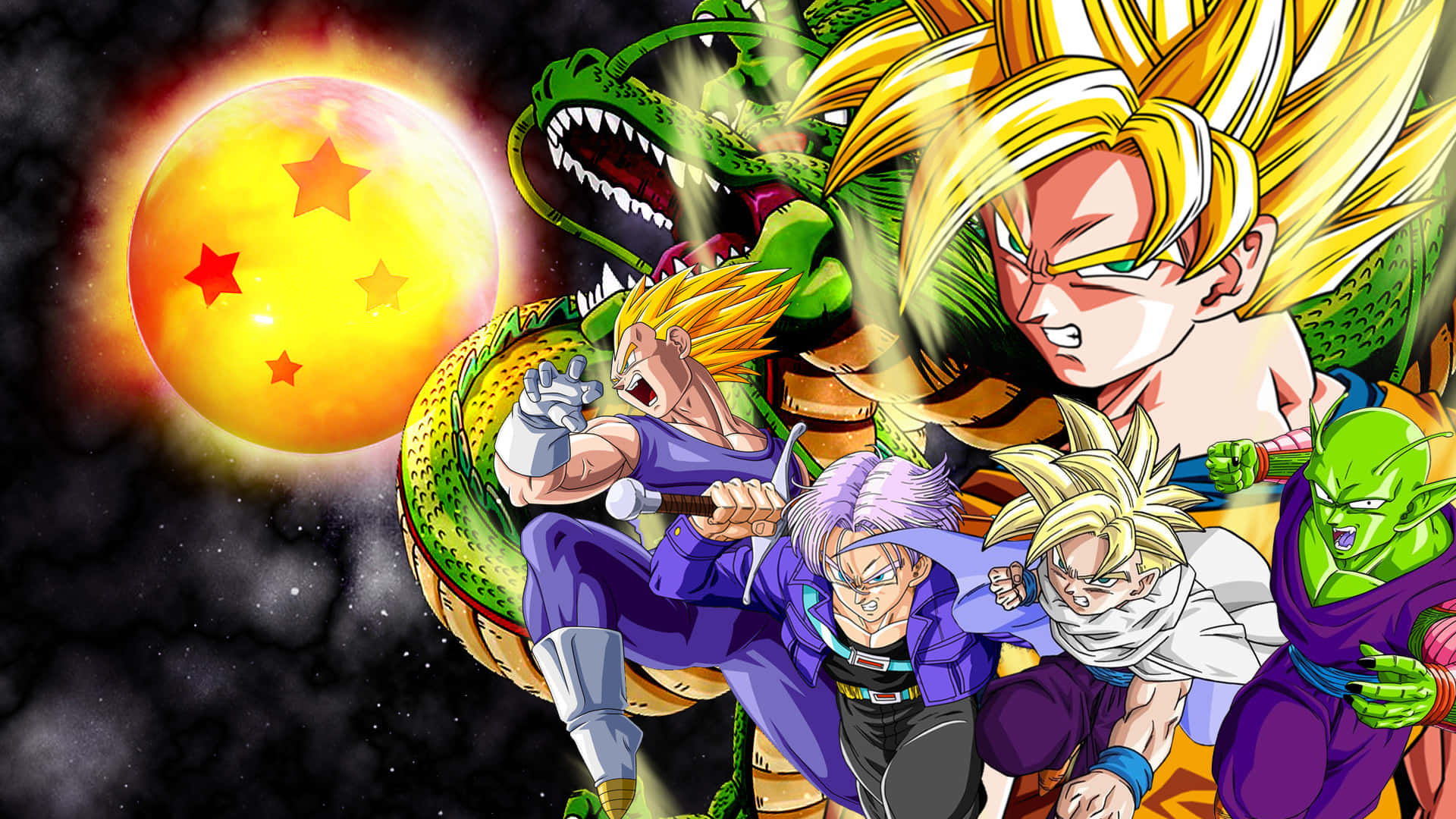 Εντυπωσιακή Πολεμική Στάση του Goku από το Dragon Ball Z Ταπετσαρία