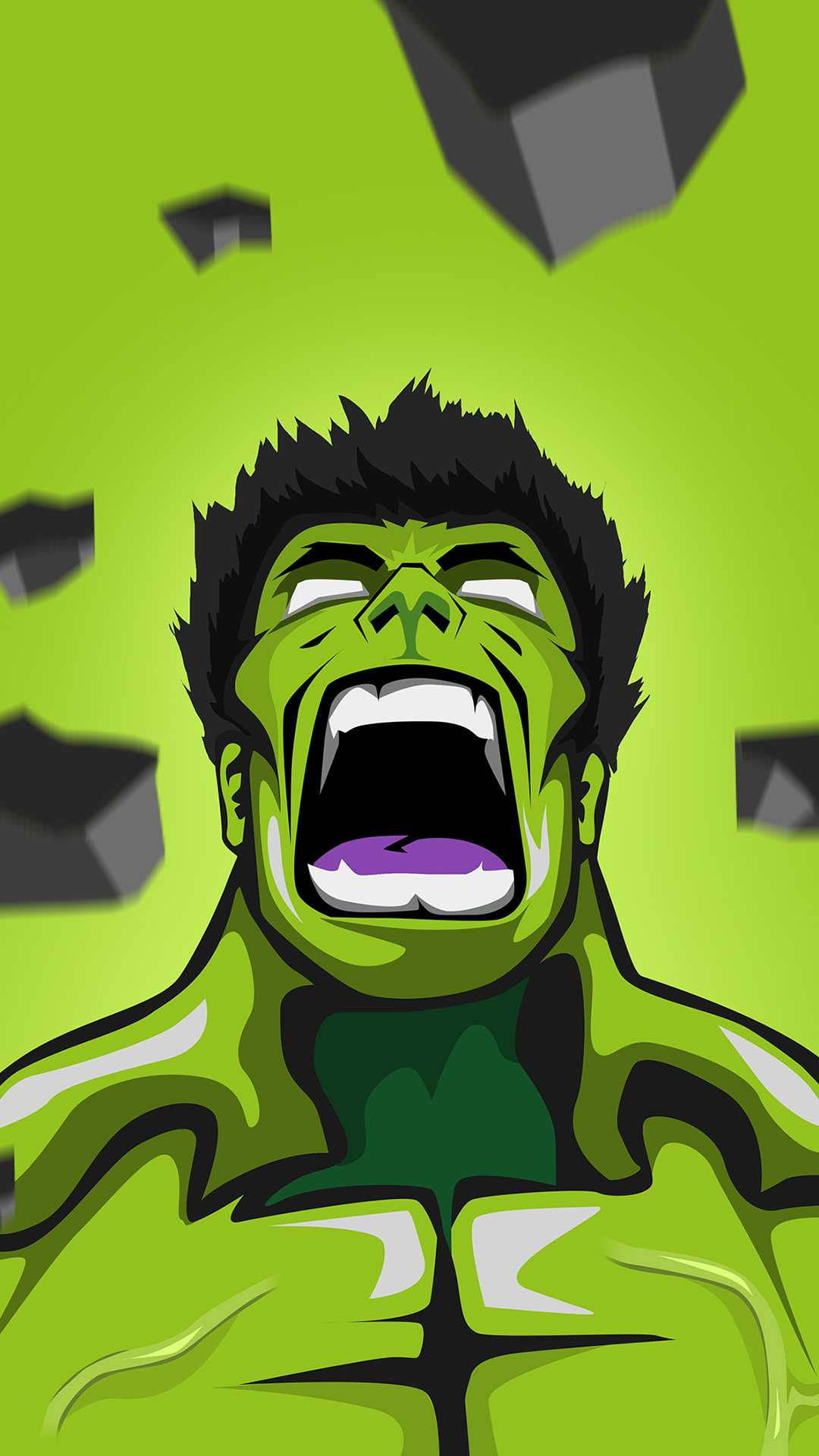 Εντυπωσιακή Πράσινη Fanart του Incredible Hulk Ταπετσαρία