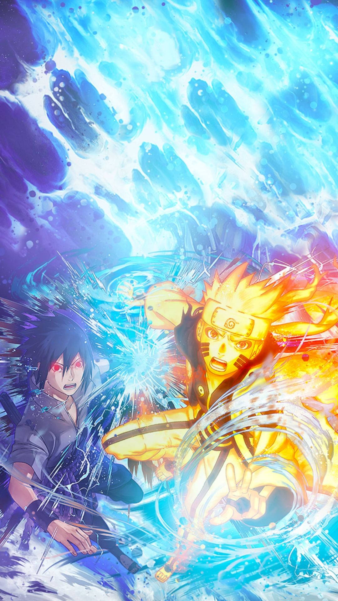 Εντυπωσιακή ψηφιακή τέχνη Sasuke Naruto για iPhone Ταπετσαρία
