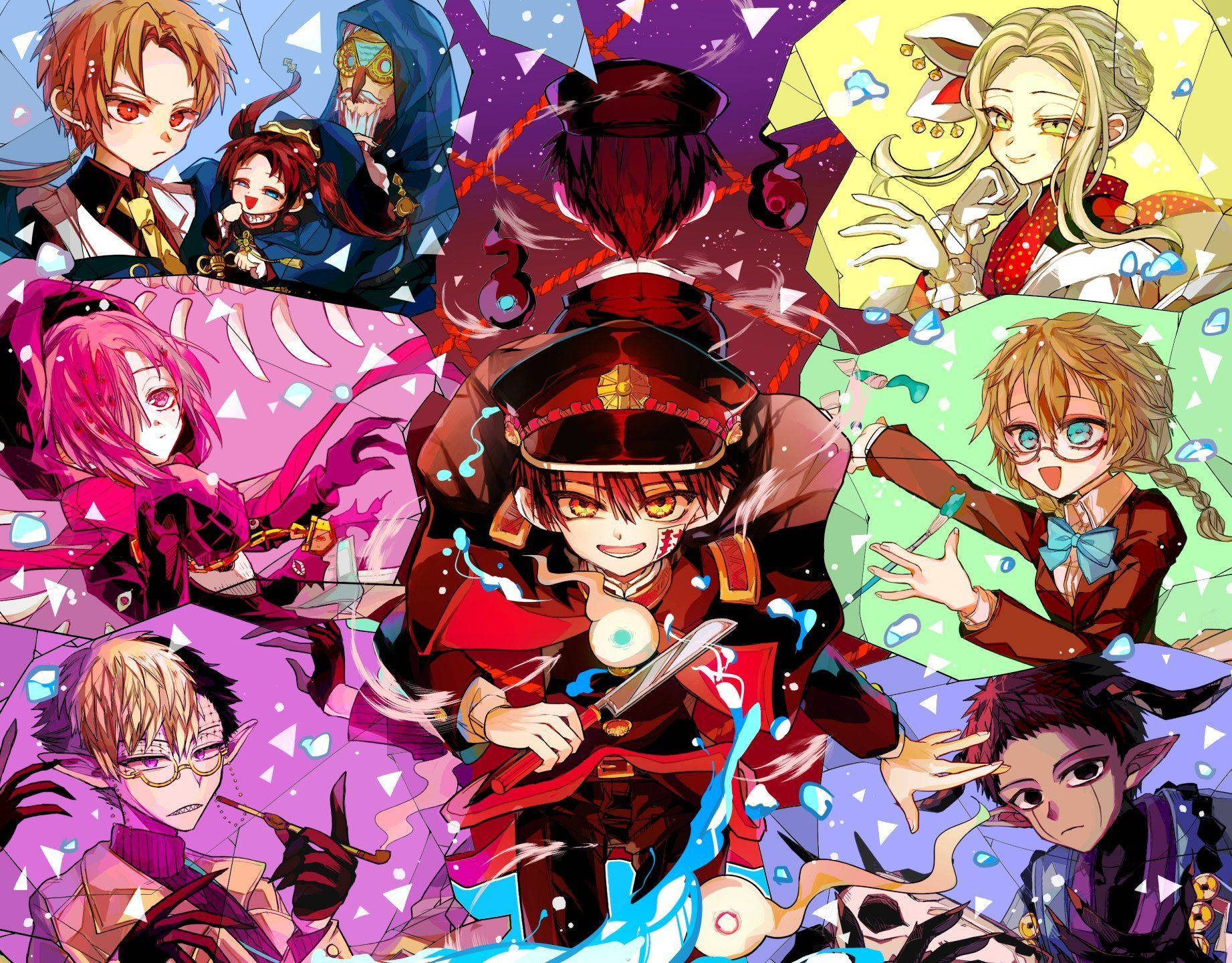 Εντυπωσιακοί Χαρακτήρες Hanako Kun για Επιφάνεια Εργασίας Ταπετσαρία