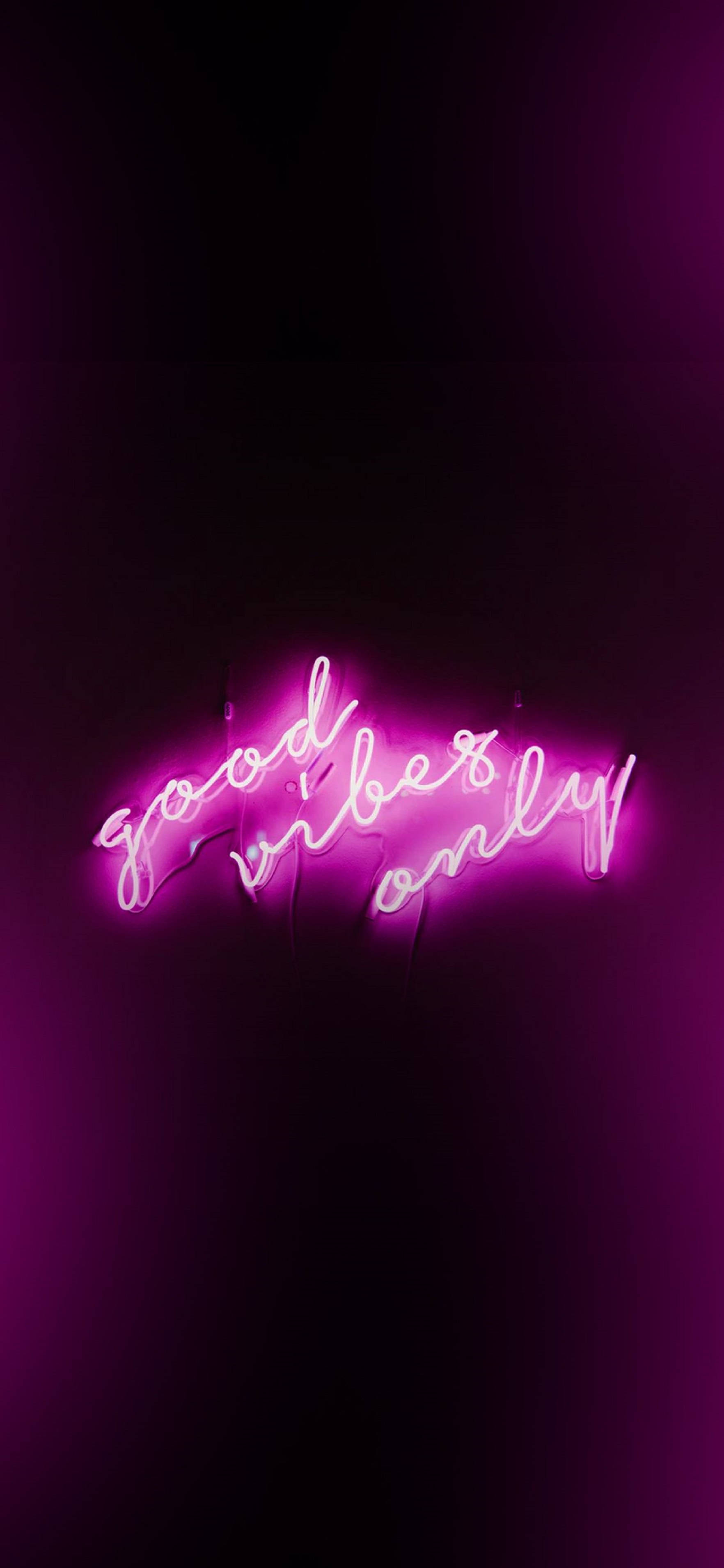 Εντυπωσιακό 4K Neon iPhone Wallpaper - "Μόνο Καλή Διάθεση" Ταπετσαρία