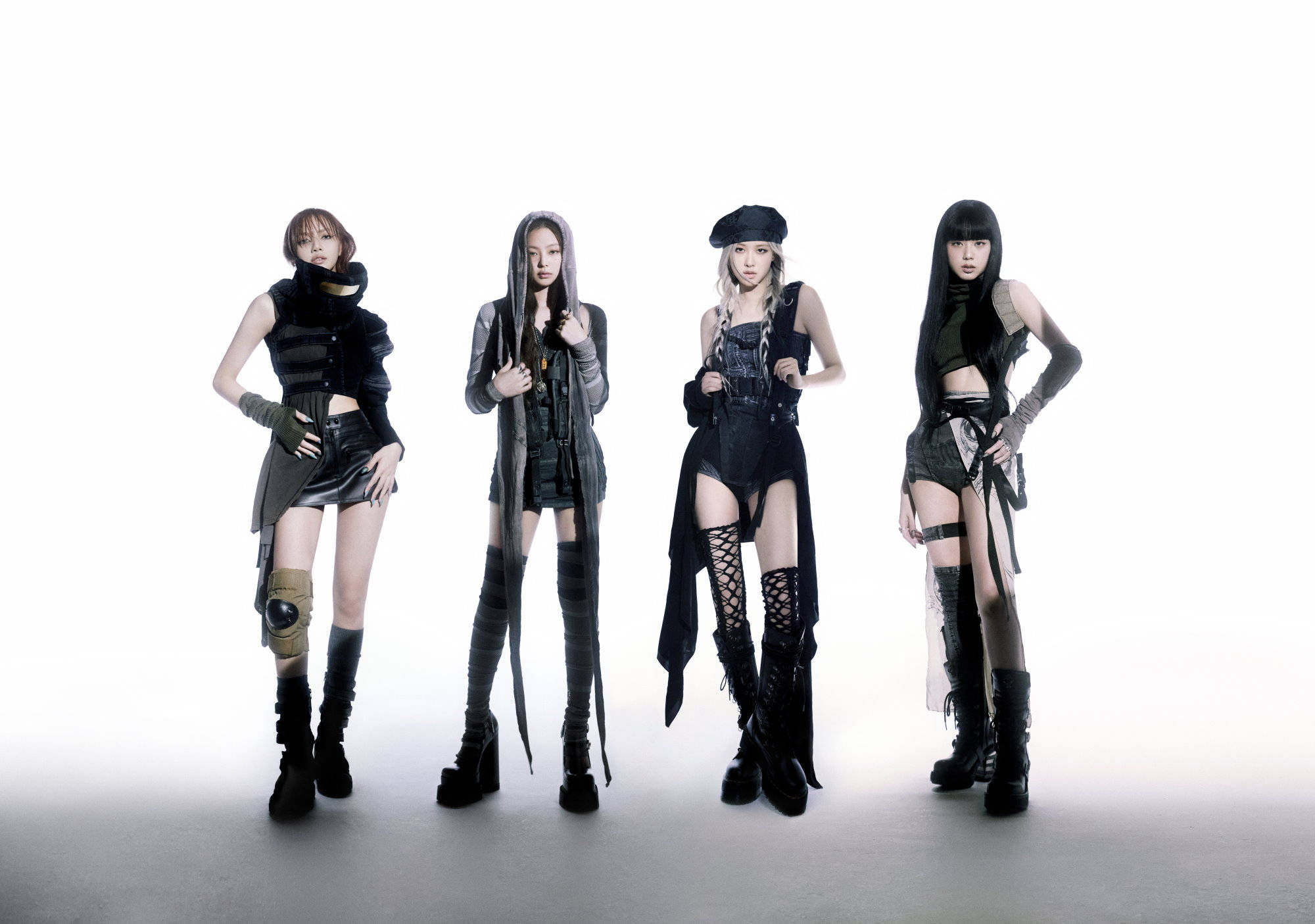 Εντυπωσιακό wallpaper desktop των Blackpink με μαύρα ρούχα Ταπετσαρία