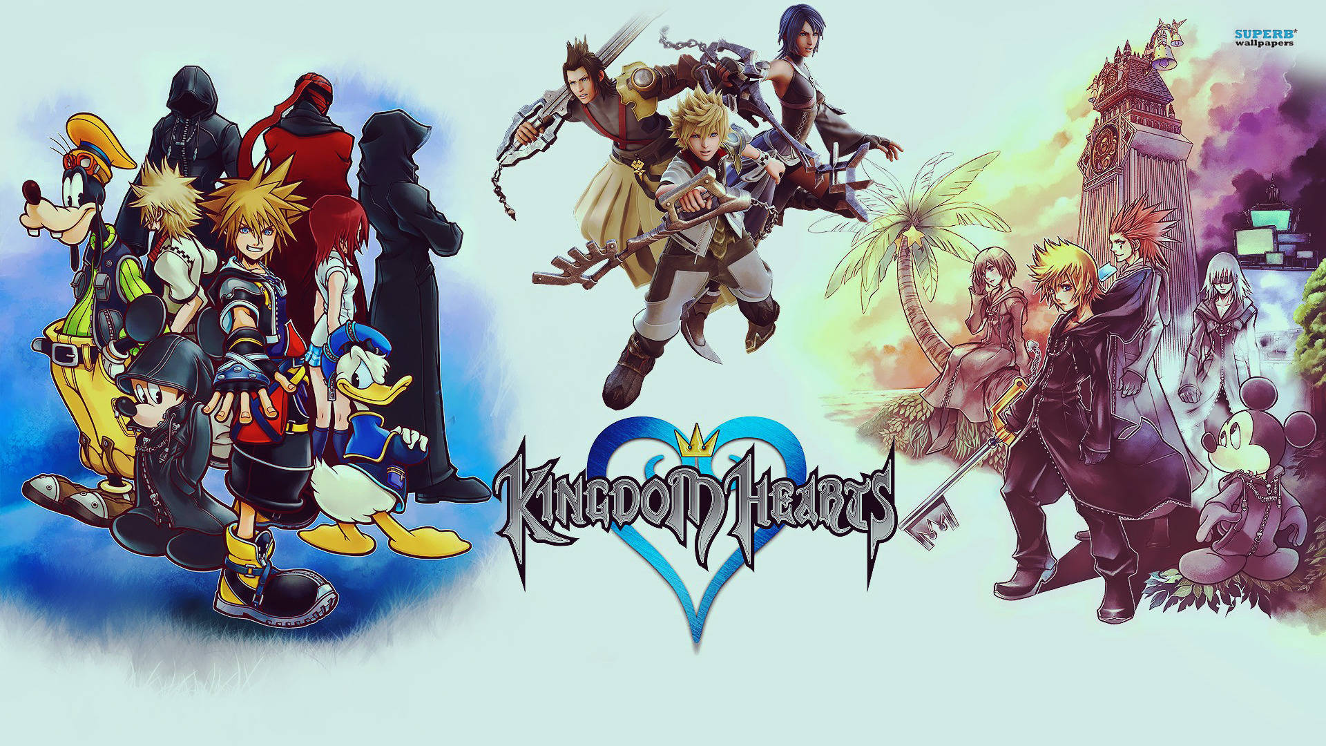 Εντυπωσιακό Λογότυπο Kingdom Hearts — Anime κινούμενο Ταπετσαρία