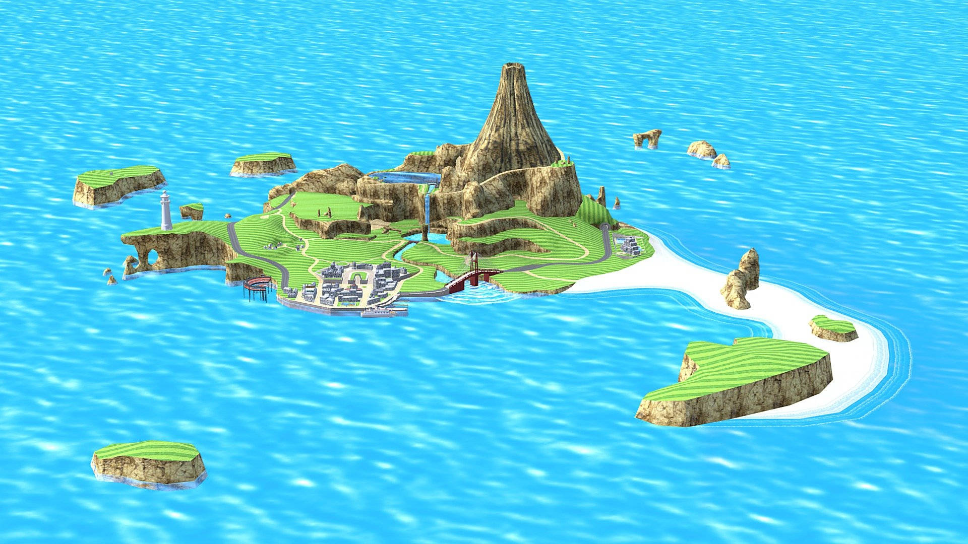 Εντυπωσιακό νησί Wuhu από το Wii Sports Resort Ταπετσαρία