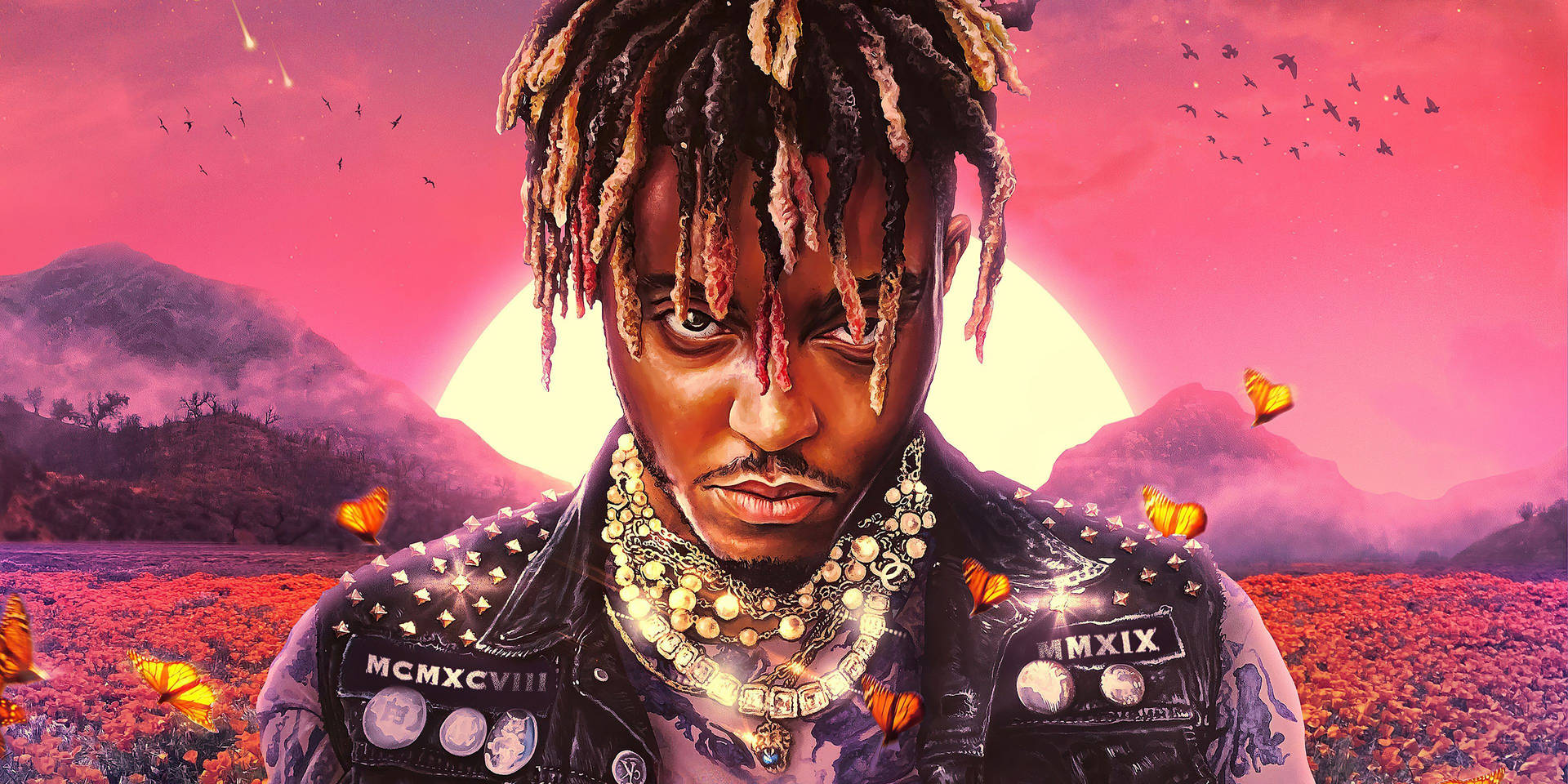 Εξώφυλλο άλμπουμ Juice Wrld 4K — Ροζ αισθητική GIF Ταπετσαρία