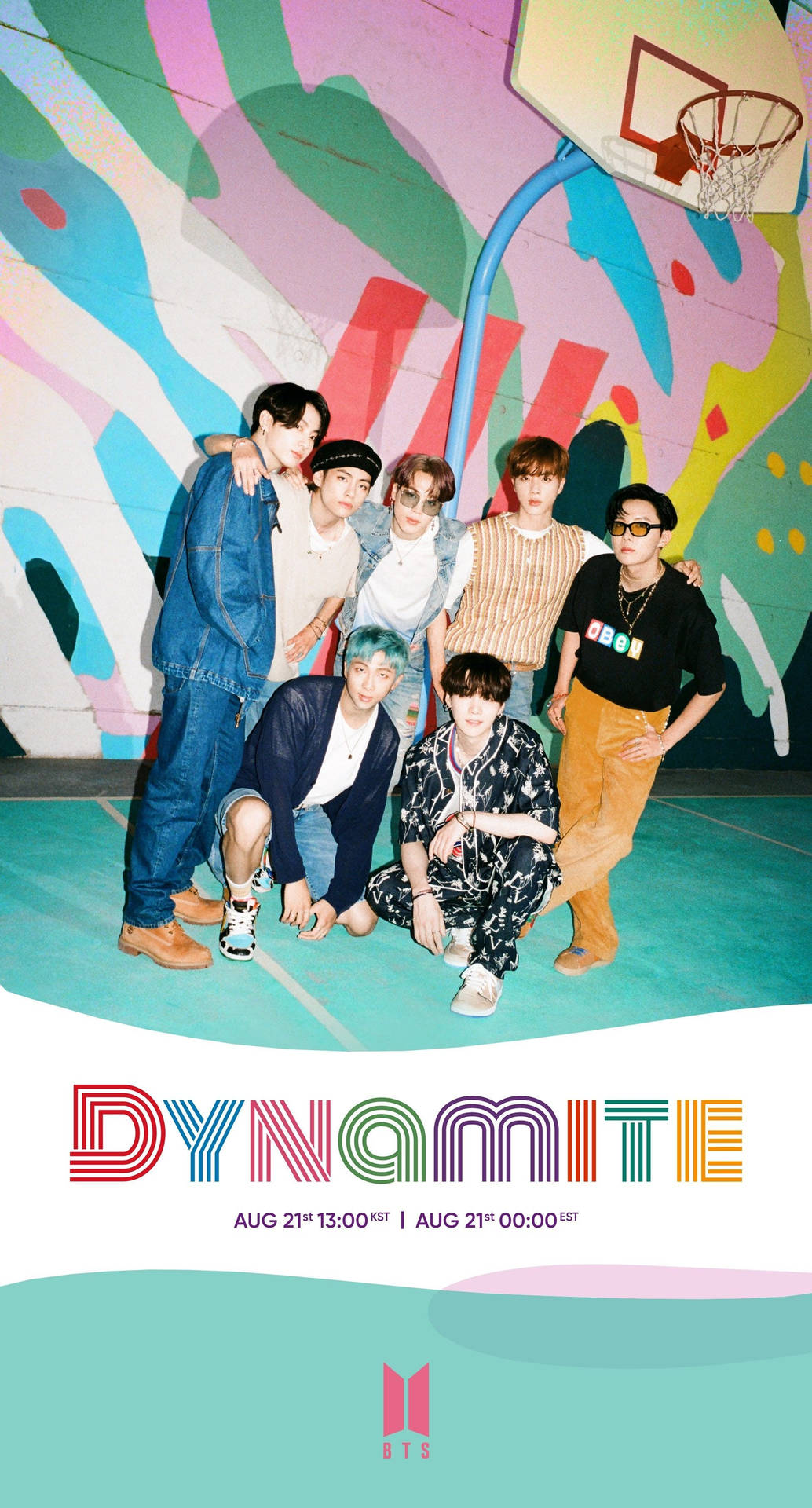 Επίσημη Ημερομηνία Κυκλοφορίας του BTS Dynamite — Bts ομαδική φωτογραφία GIF Ταπετσαρία