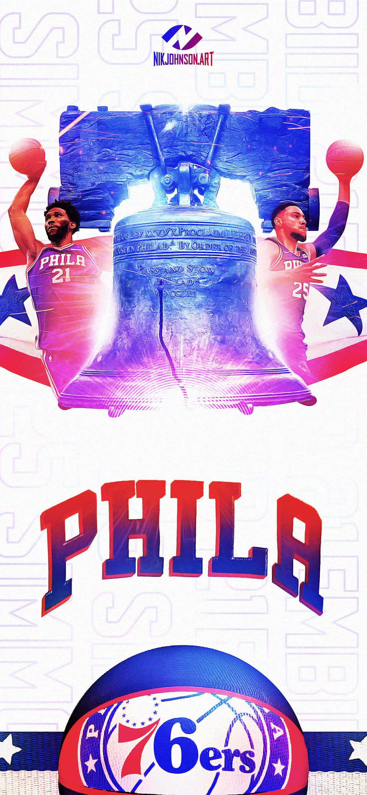 Επίσημο Wallpaper 76ers για iPhone Ταπετσαρία