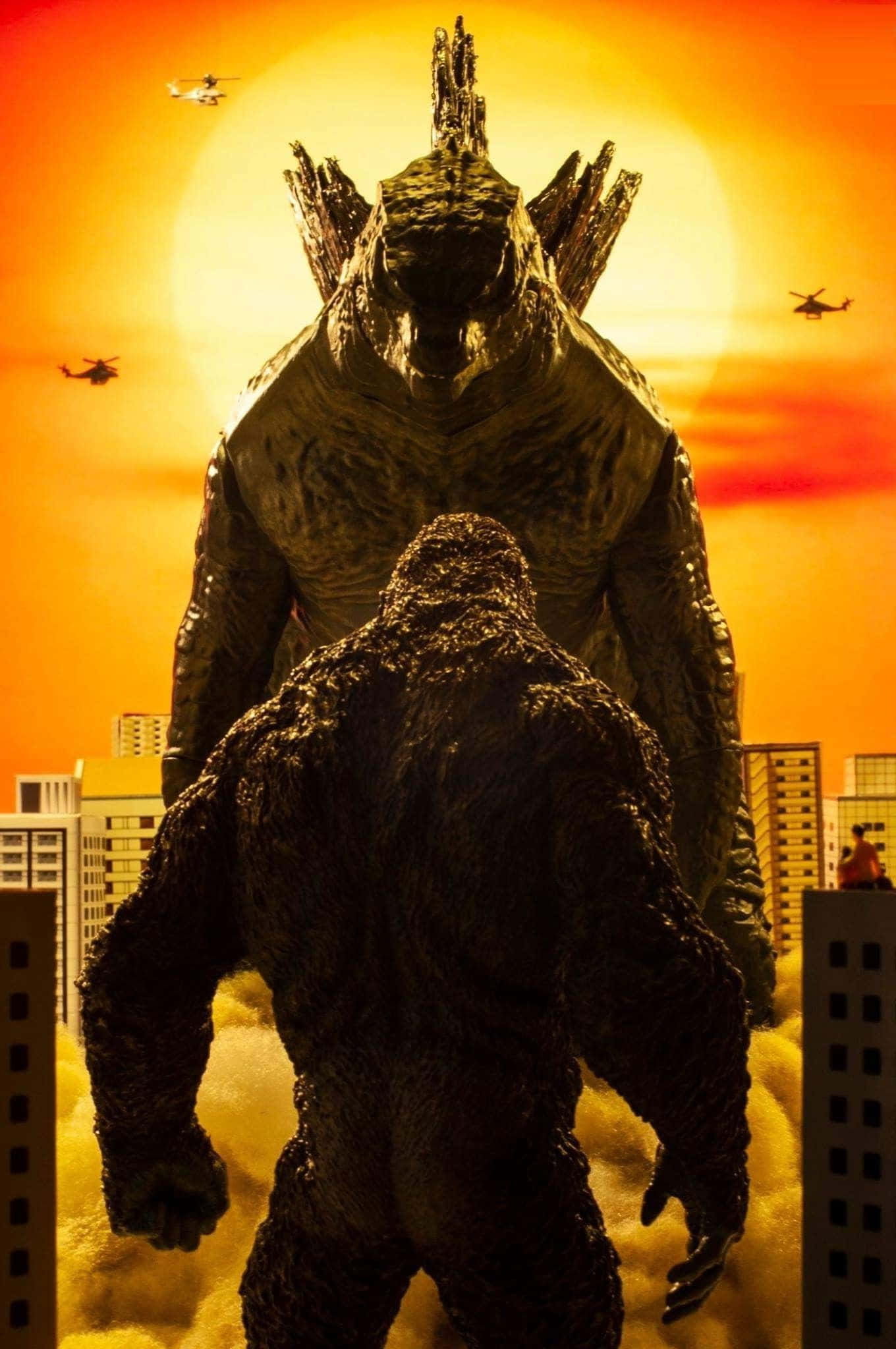 Επική Αναμέτρηση μεταξύ Godzilla και Kong Ταπετσαρία
