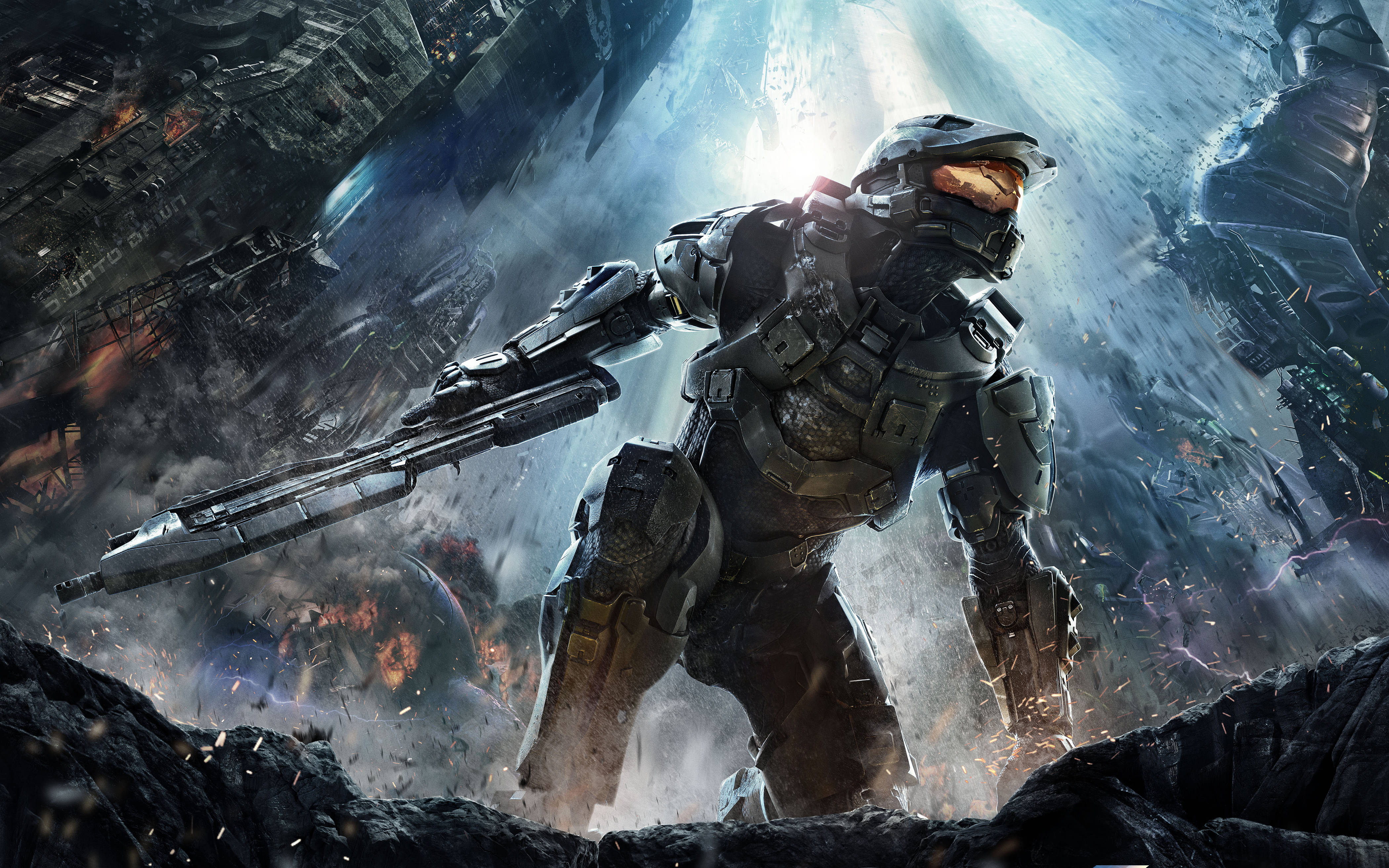 Επική σκηνή του Master Chief από το Halo σε 4K gaming τηλέφωνο Ταπετσαρία