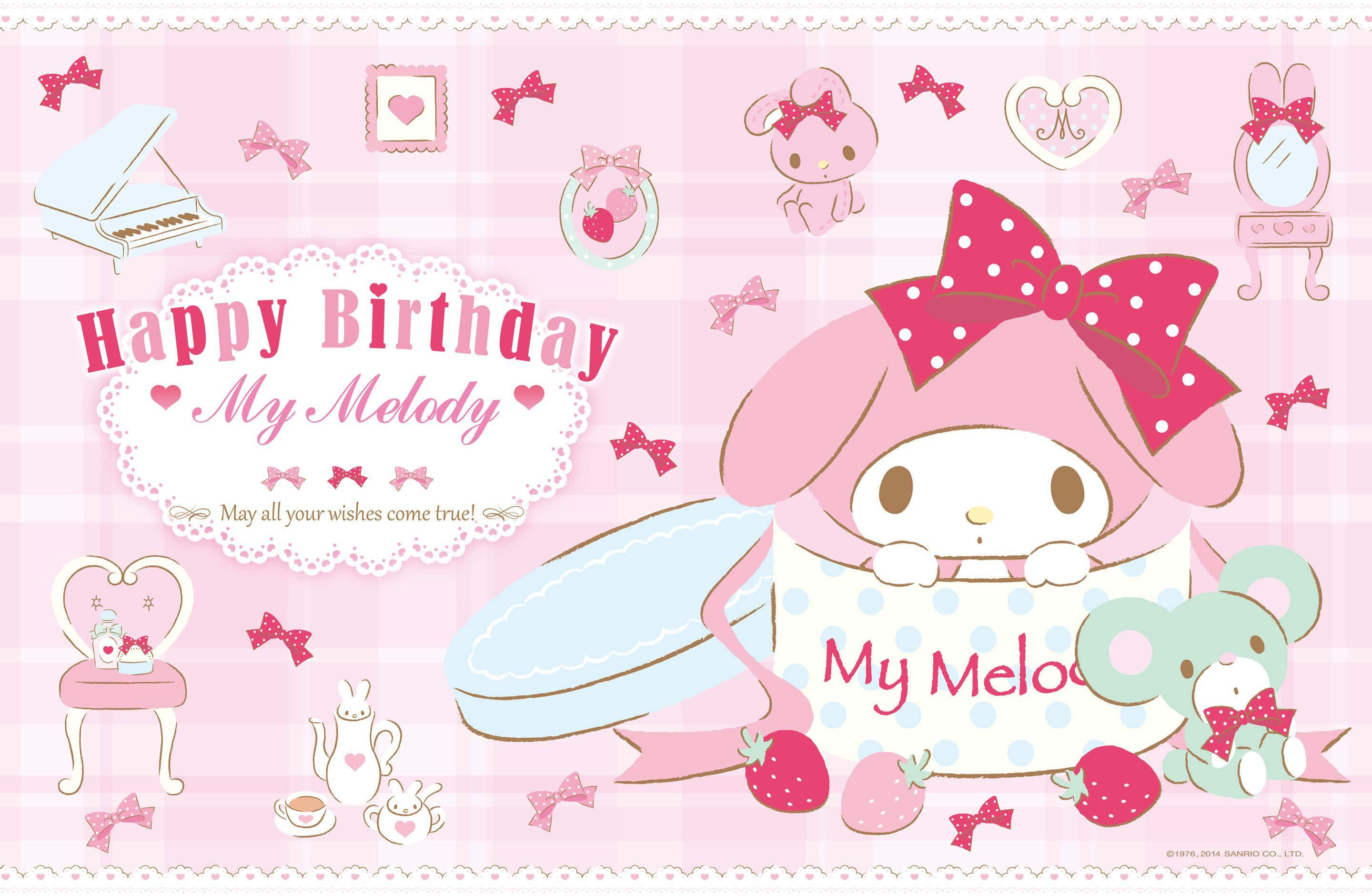 Επιτραπέζιο Happy Birthday My Melody Ταπετσαρία