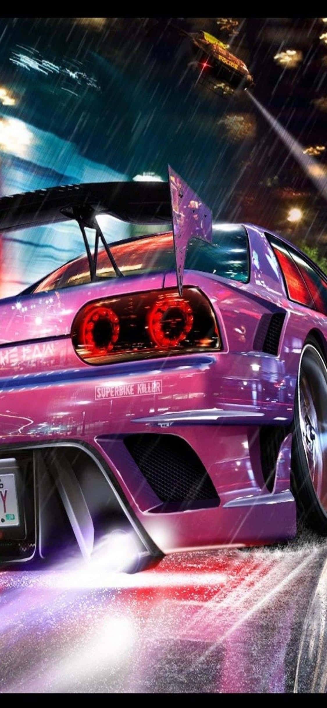 Ετοιμαστείτε για Ταχύτητα στο Need for Speed Heat στο iPhone Xs Ταπετσαρία