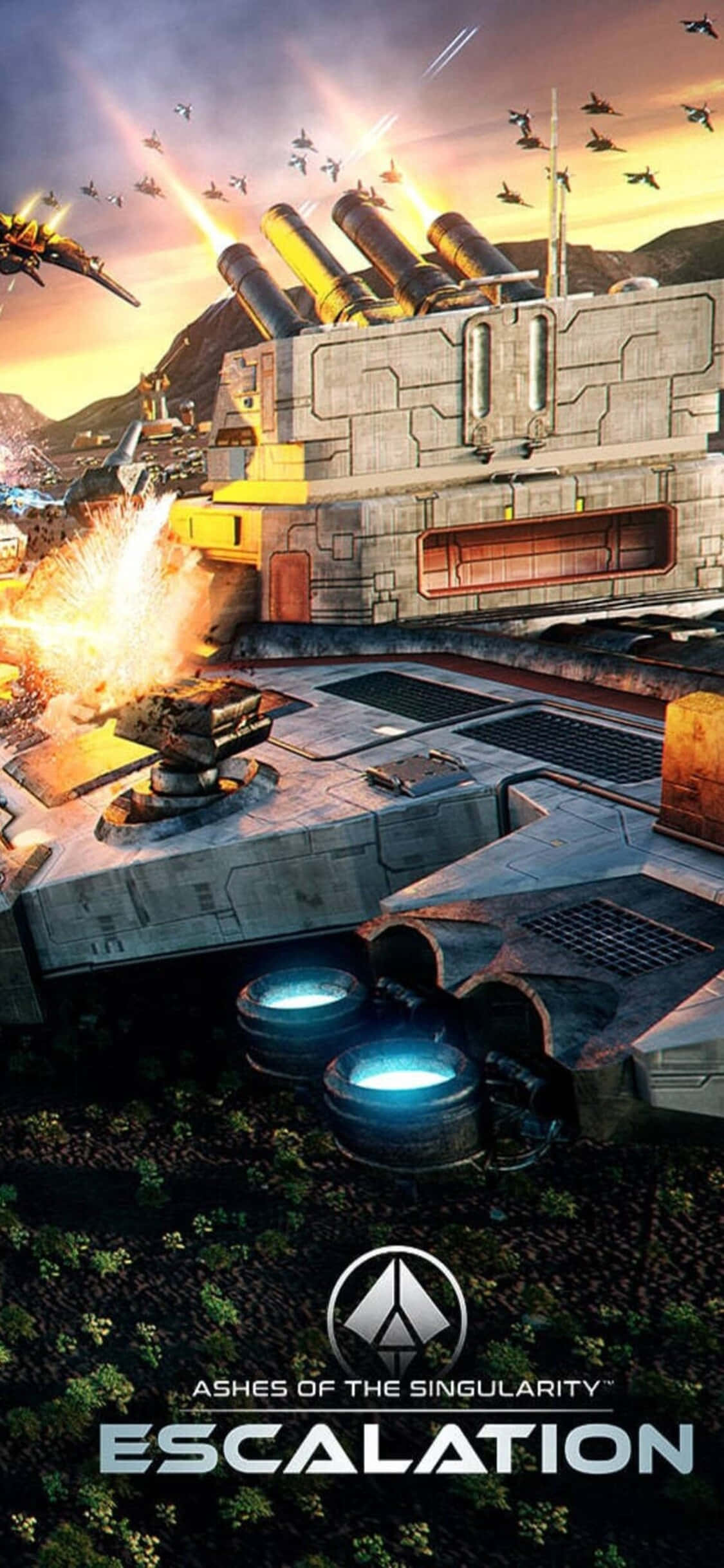Ζήστε ένα συναρπαστικό Sci-Fi σύμπαν με iPhone X και Ashes of the Singularity Ταπετσαρία