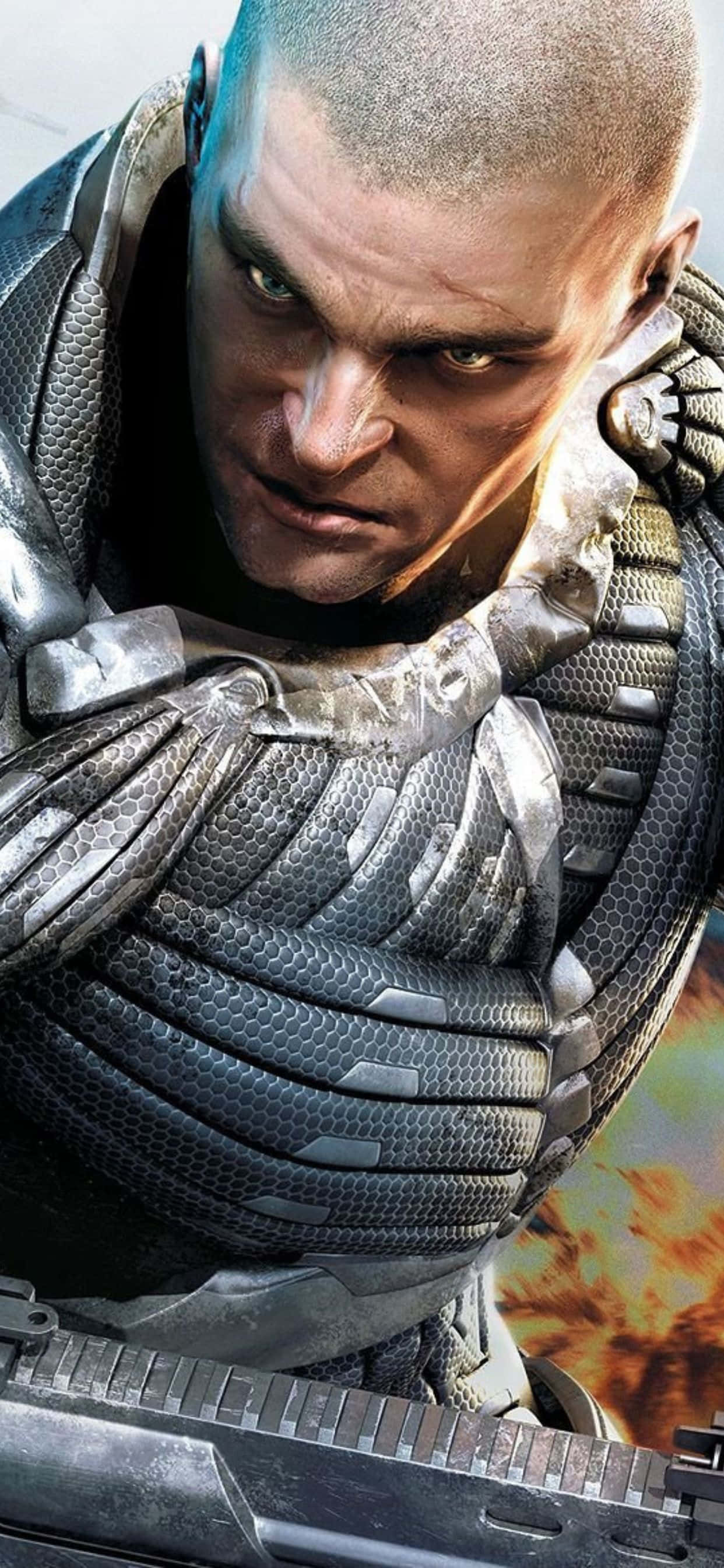 Ζήστε το παιχνίδι όπως ποτέ πριν με το iPhone Xs Max Crysis Warhead Ταπετσαρία