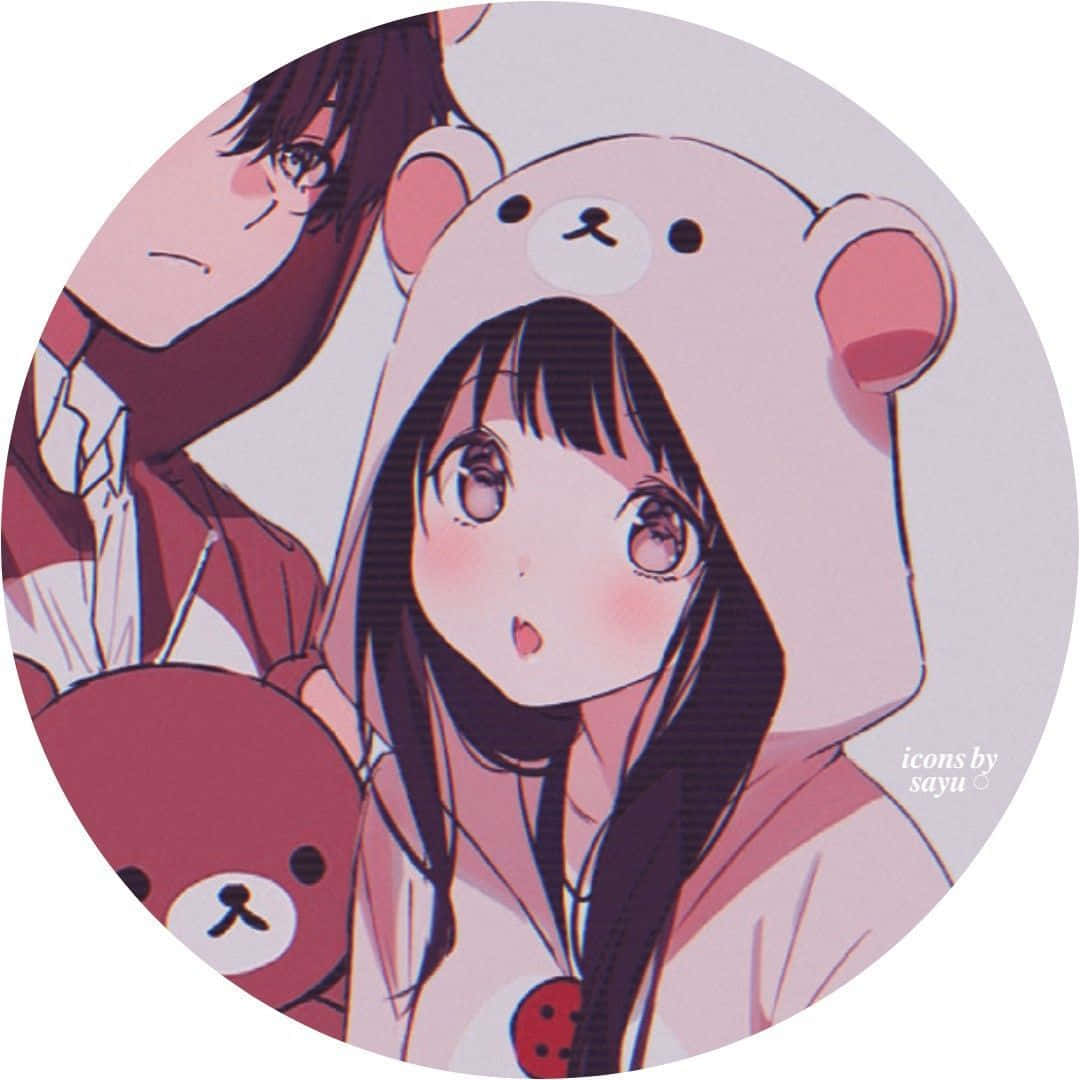 Ζευγάρι Αρκούδας Ταιριαστό Anime Προφίλ Ταπετσαρία