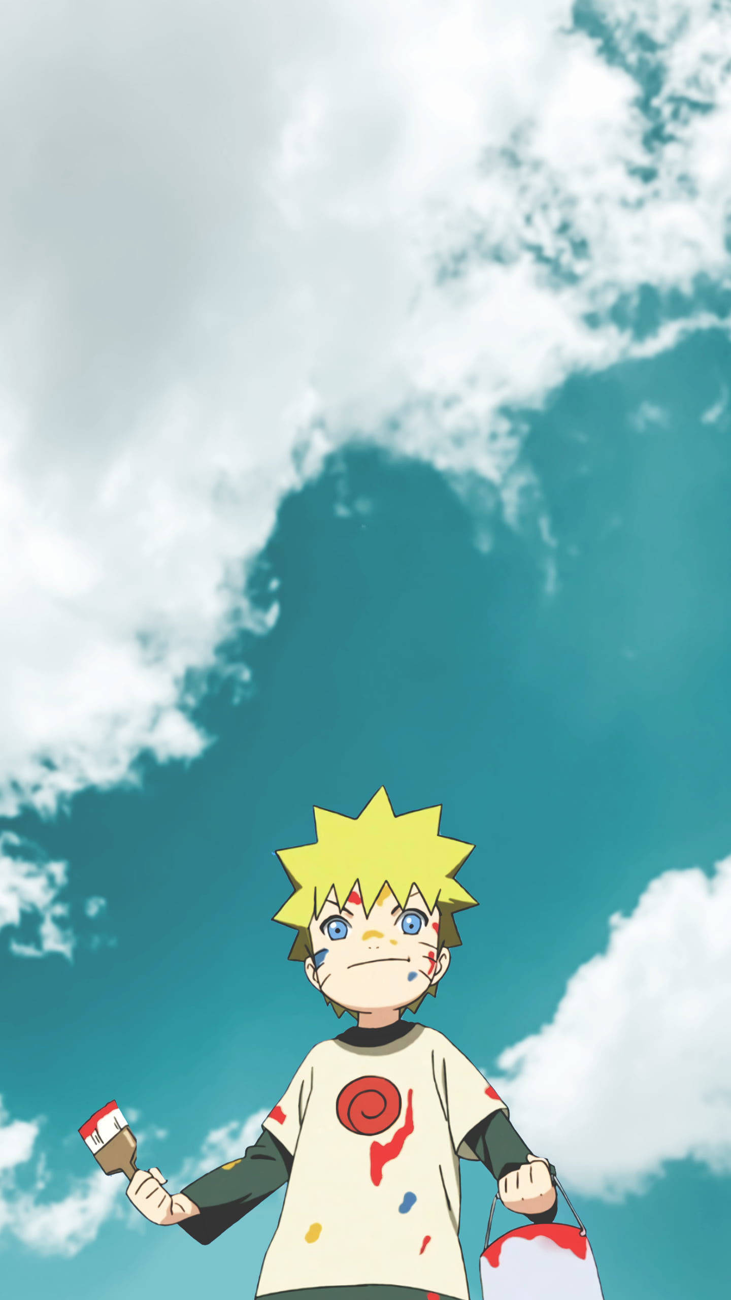 Ζωγραφίζοντας Χαριτωμένο Naruto Ταπετσαρία