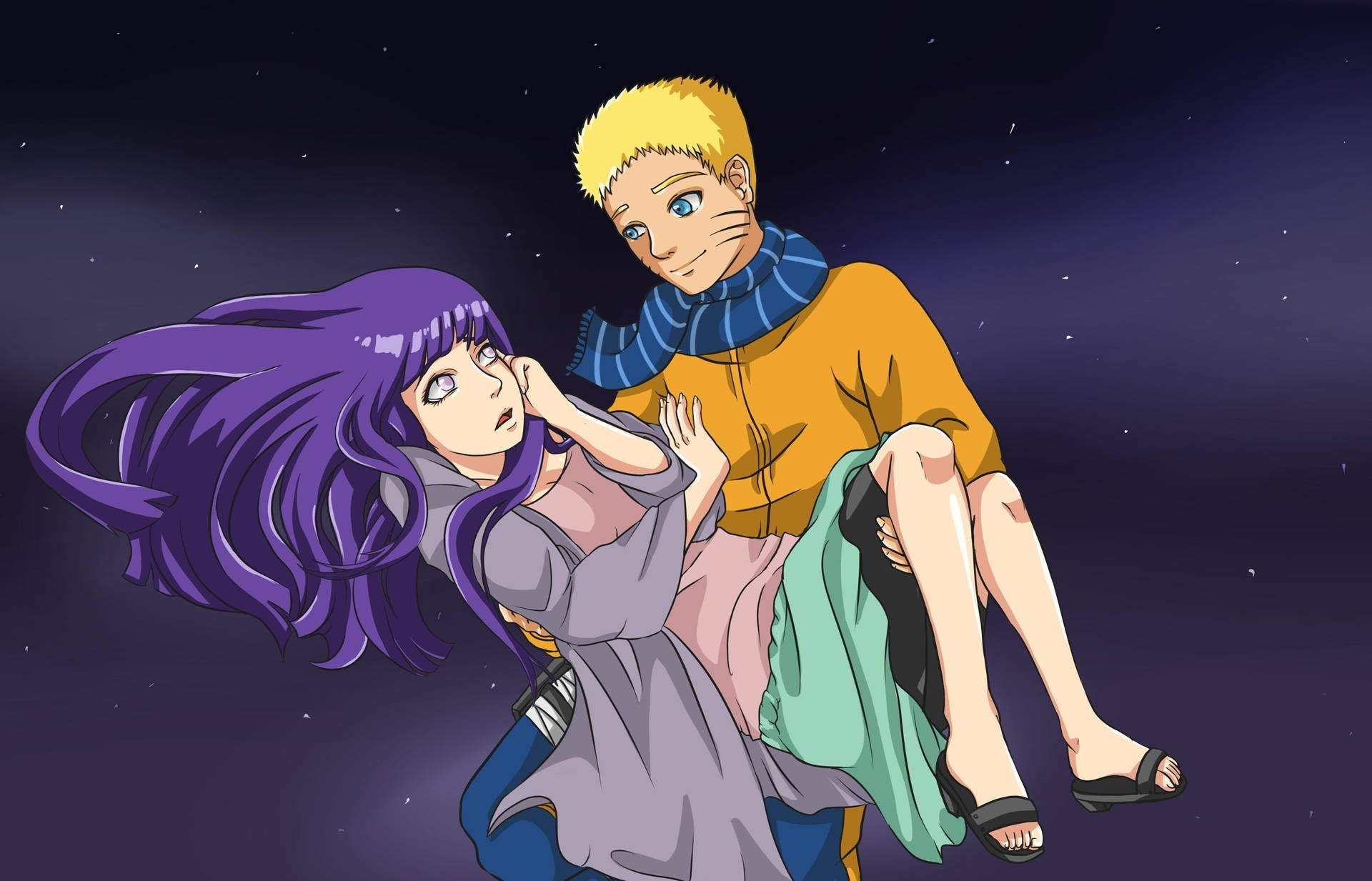 Ζωντανή Naruto που κρατά την Hinata — Cool naruto GIF Ταπετσαρία
