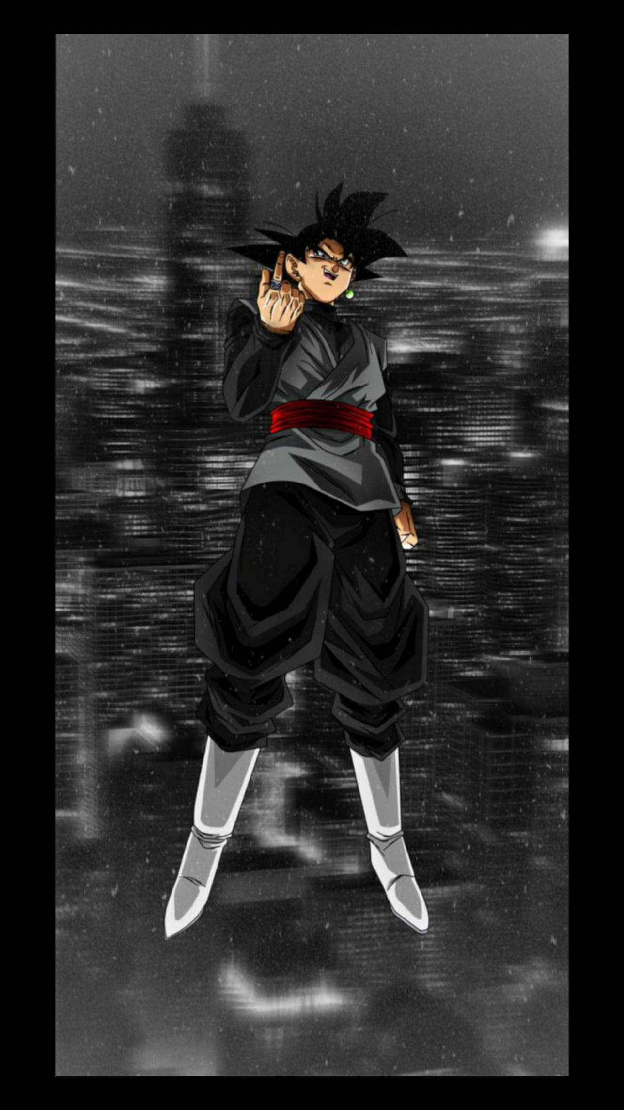 Ζωντανή ταπετσαρία City Black Goku Ταπετσαρία