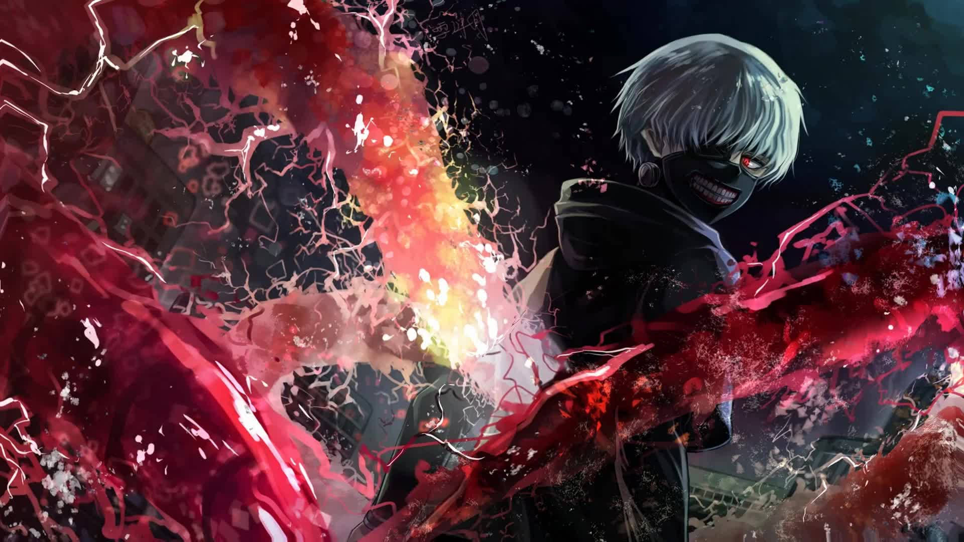 Ταπετσαρία Anime Live Kaneki Ken — Anime τοπίο GIF Ταπετσαρία