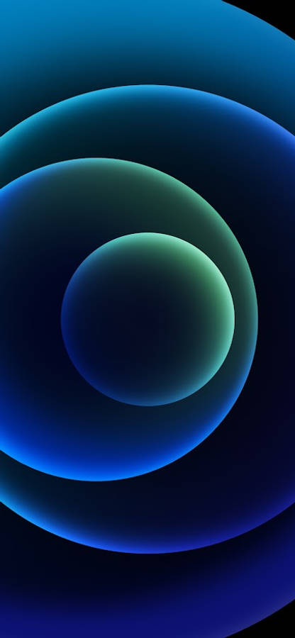 Ζωντανό Μπλε Πράσινο Προεπιλεγμένο Φόντο iOS Ταπετσαρία