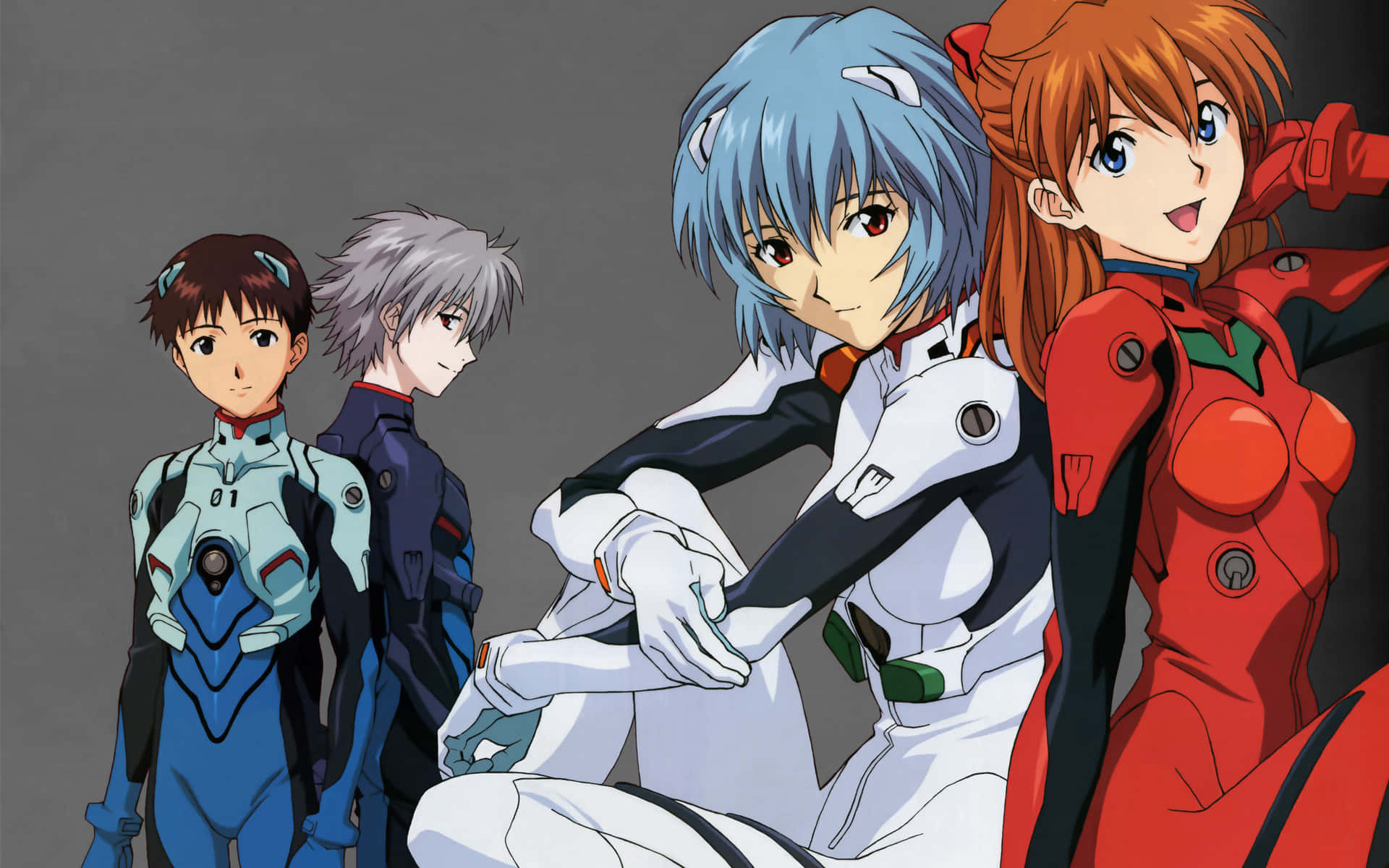 Η Asuka και ο Shinji, δύο από τους πιο αγαπημένους χαρακτήρες του Neon Genesis Evangelion. Ταπετσαρία