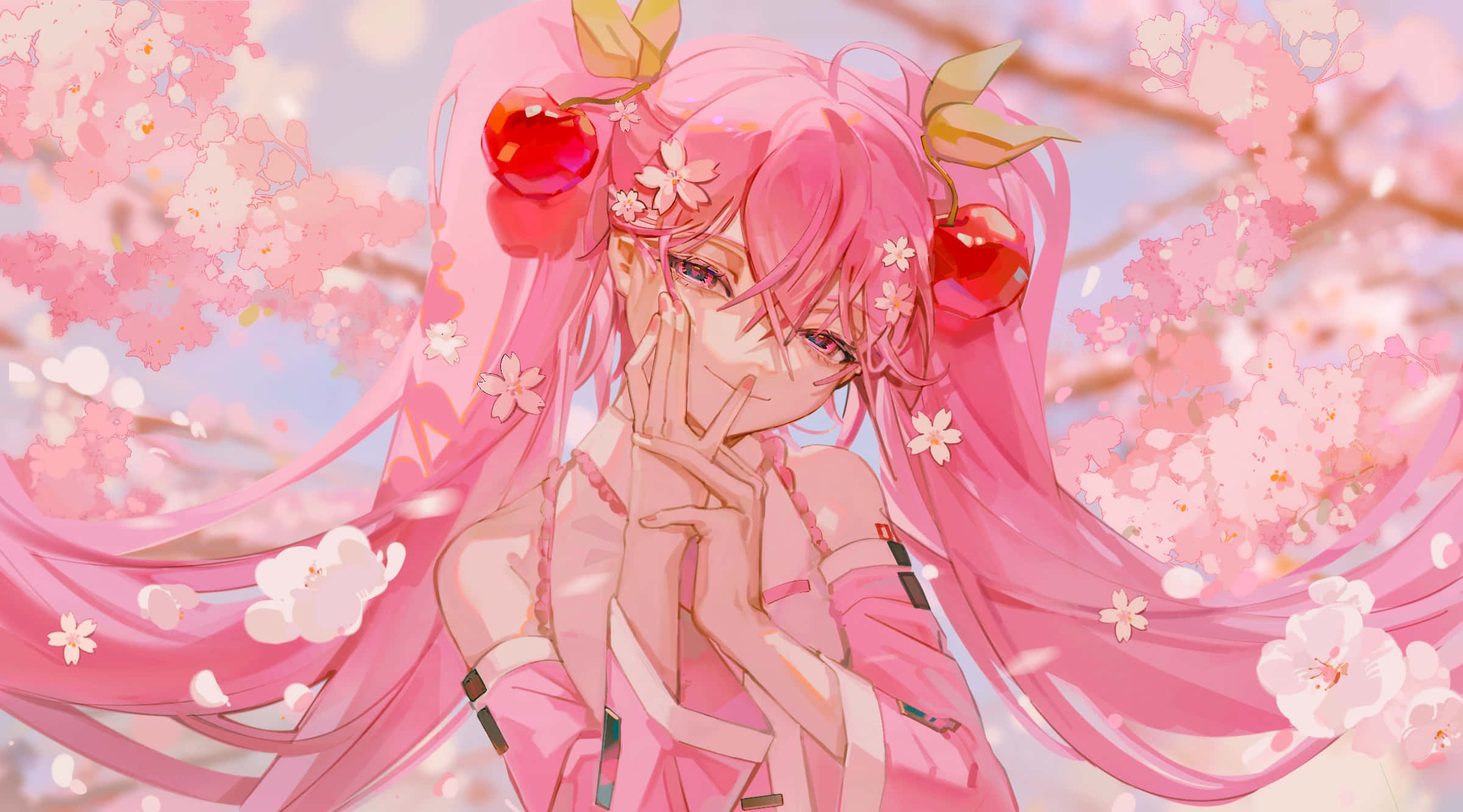 Η μυστηριώδης θεά των ανθισμένων κερασιών, Sakura Miku Ταπετσαρία