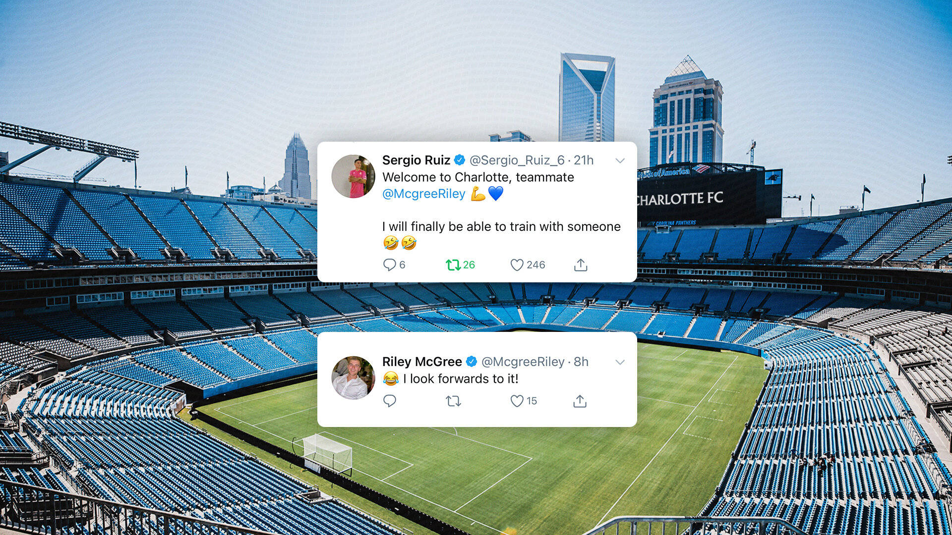 Η Σάρλοτ FC καλωσορίζει τον Ράιλι ΜακΓκρι Ταπετσαρία