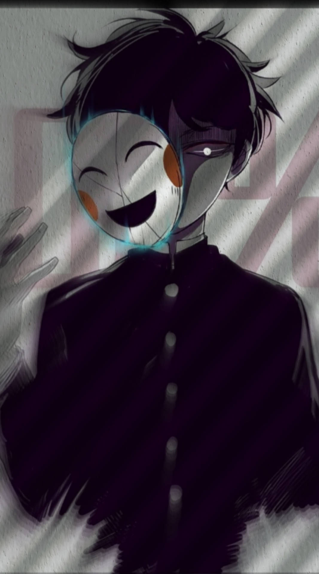 Θλιμμένο Anime Χαρούμενο Προσωπείο Αισθητική — Anime Boy Ταπετσαρία