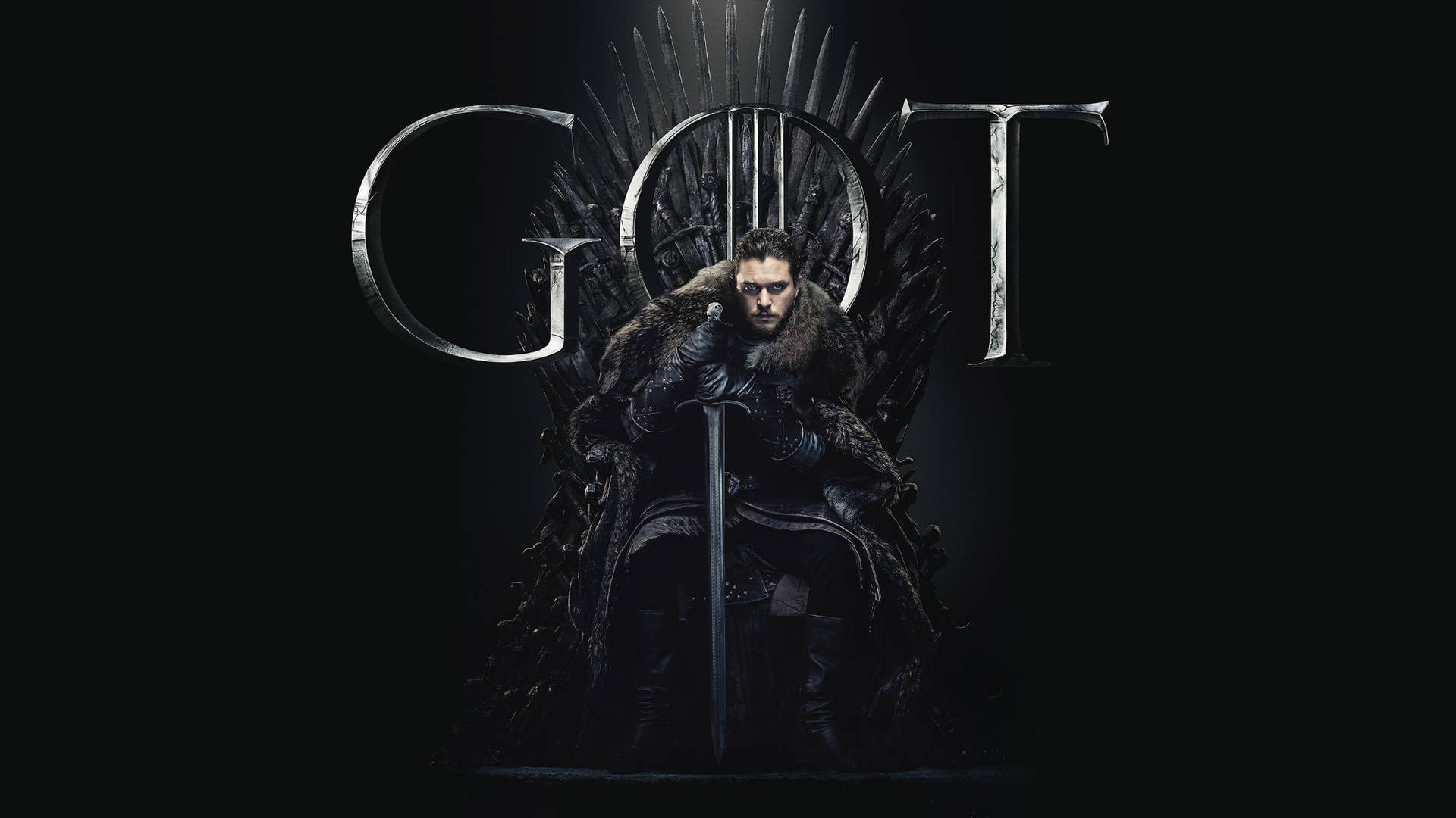 Jon Snow Σιδερένιος Θρόνος Game Of Thrones — Μαύρο Ταπετσαρία